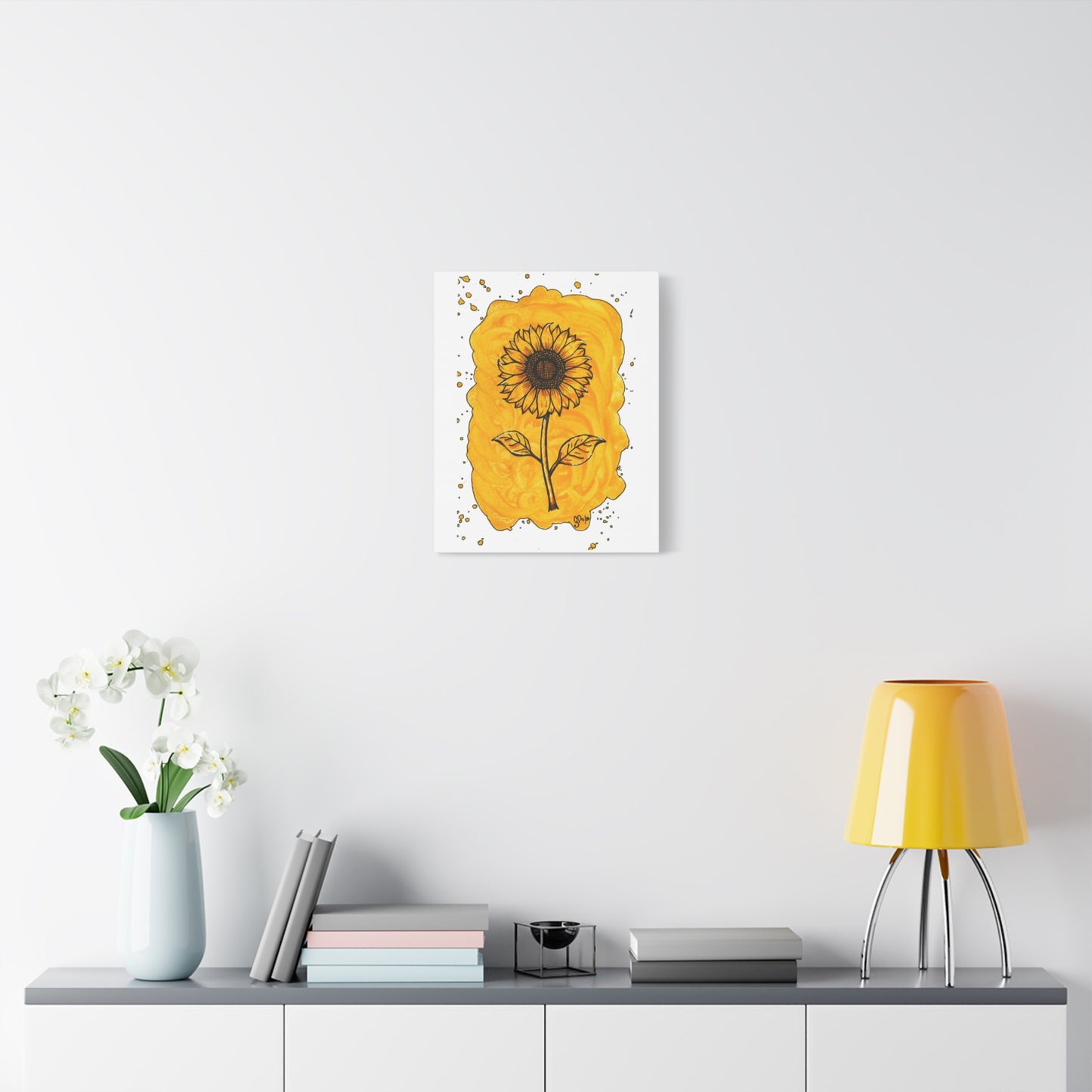 Sunflower Splash on Canvas