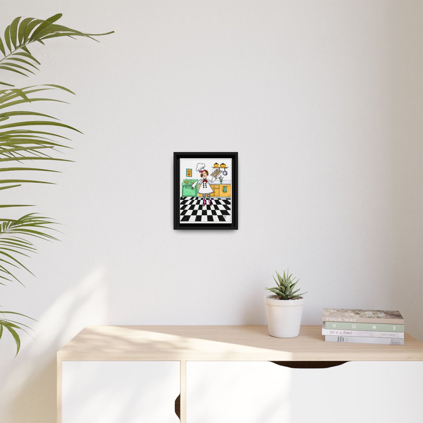 She Bakes! Matte Canvas, Framed (Multi-color)