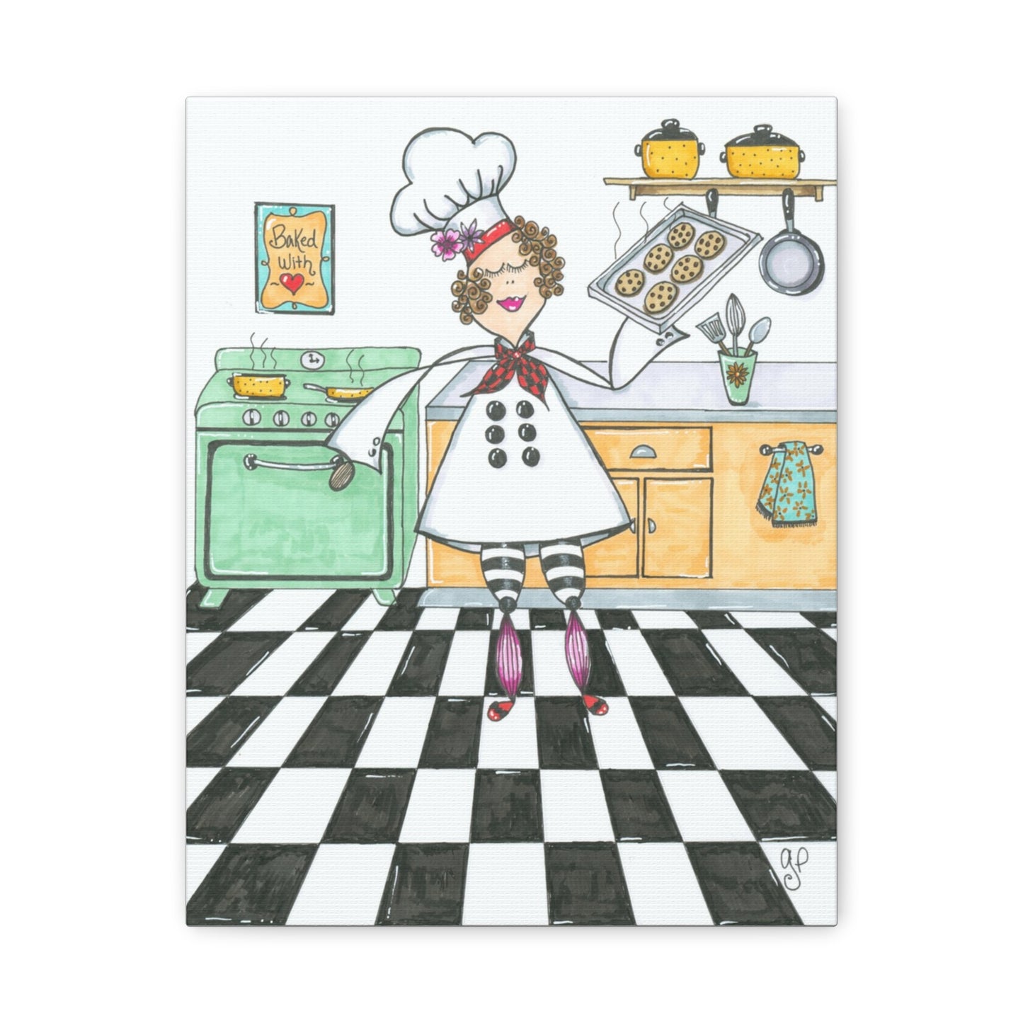 She Bakes! Matte Canvas, Stretched, 1.25"