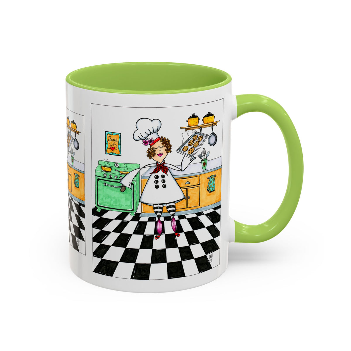 She Bakes! Accent Coffee Mug (11, 15oz)