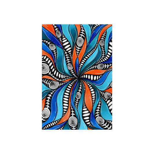 Fine art poster print of the Wild Burst abstract floral design