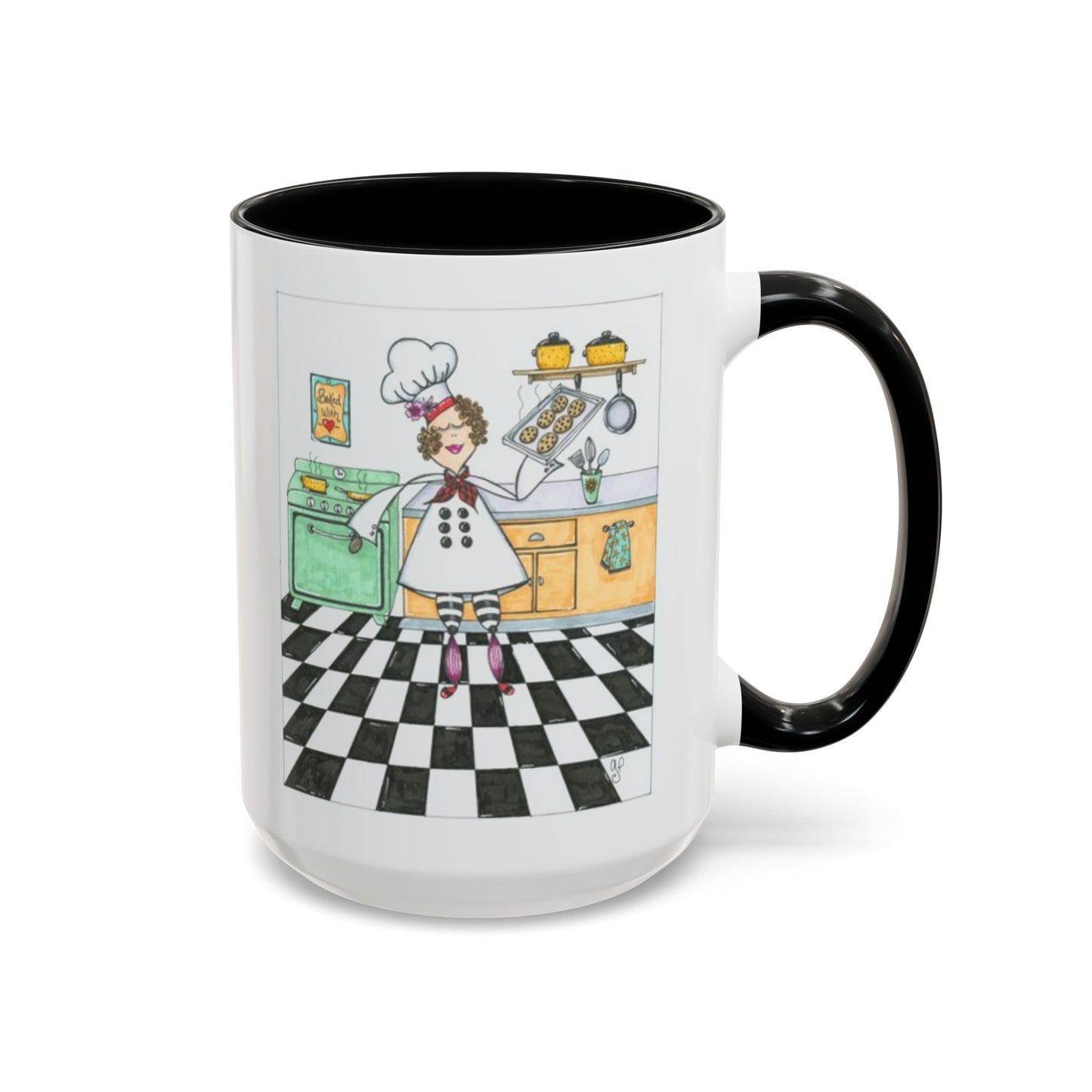 She Bakes! Accent Coffee Mug (11, 15oz)