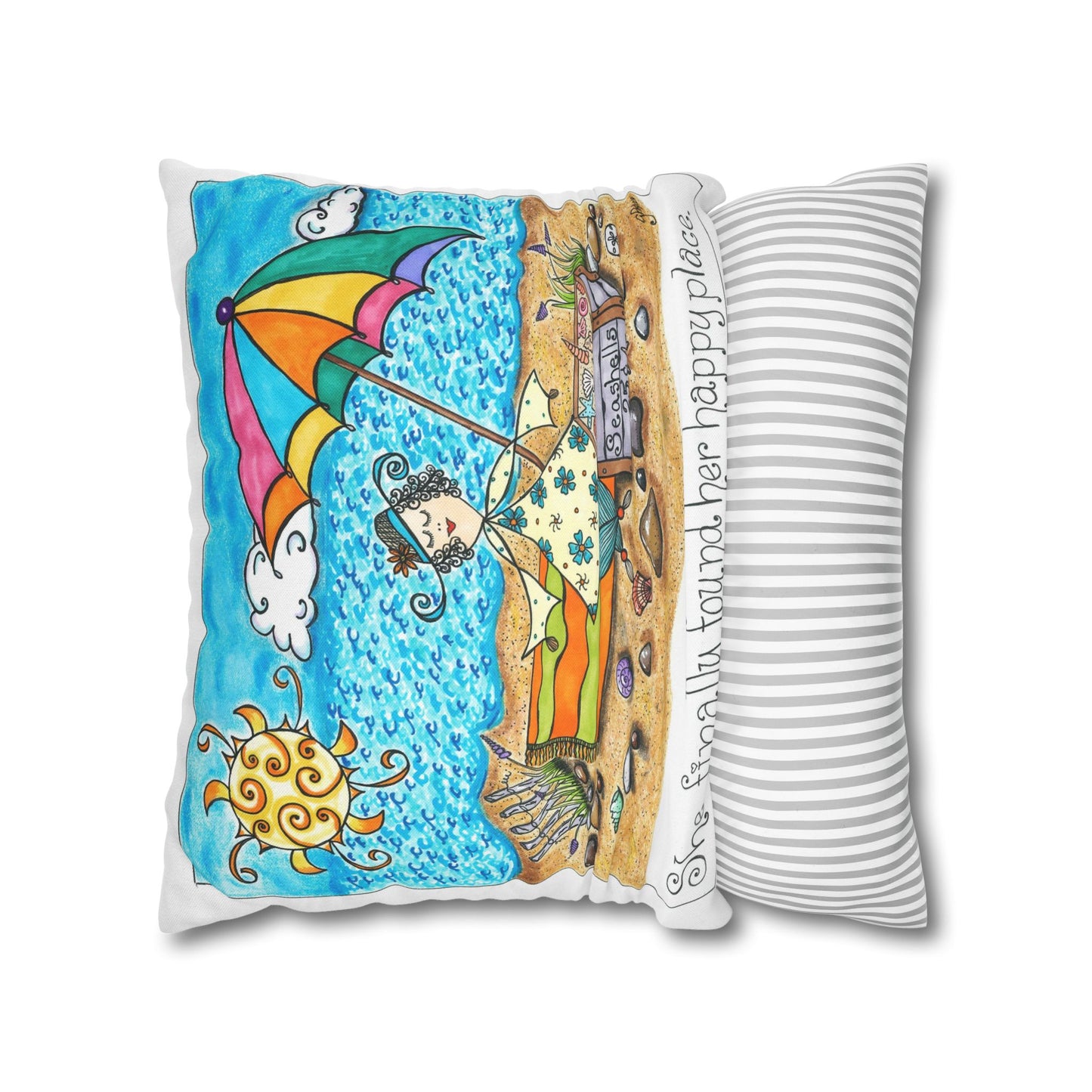 Her Happy Place Indoor Pillowcase