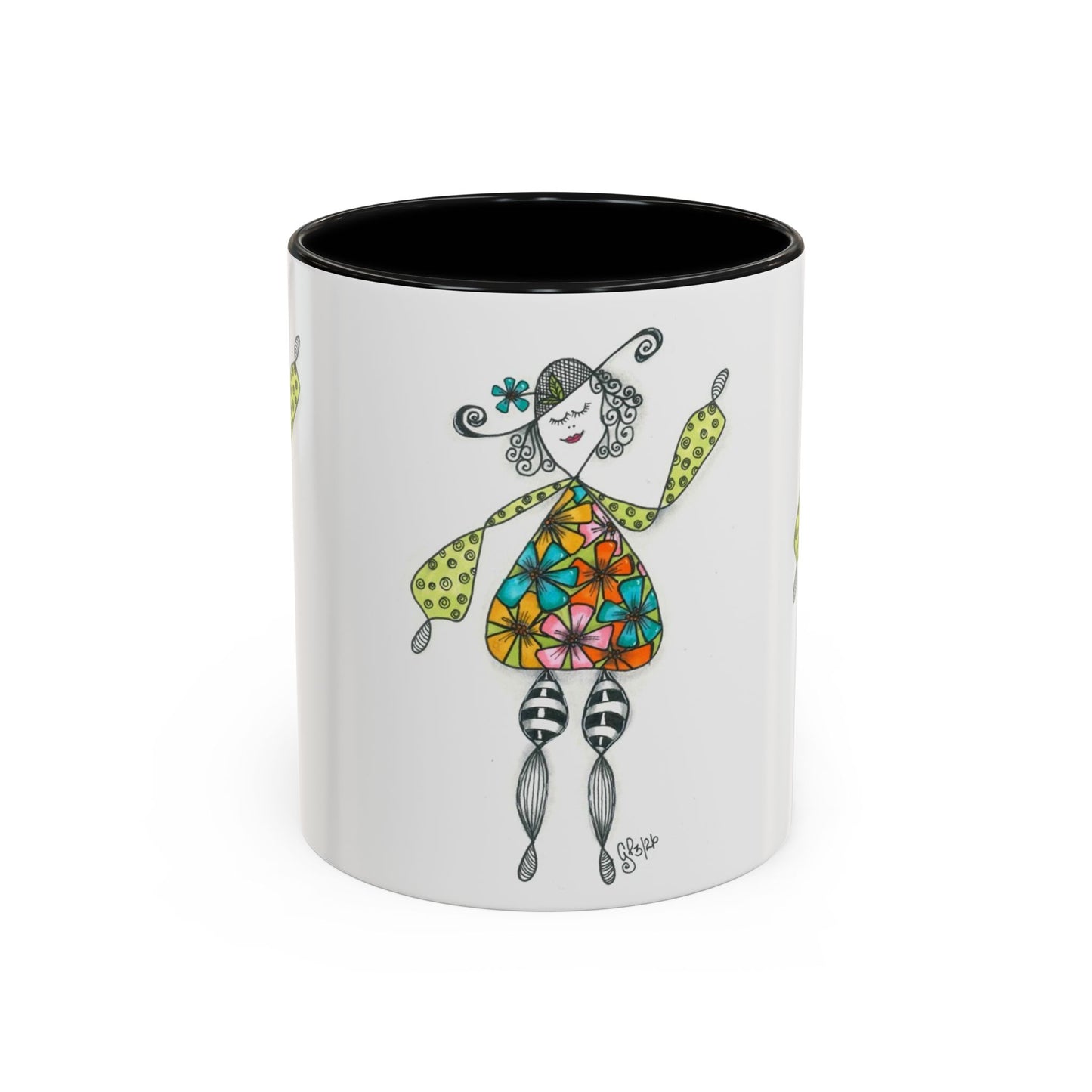 Carefree and Fancy Coffee Mug (11, 15oz)
