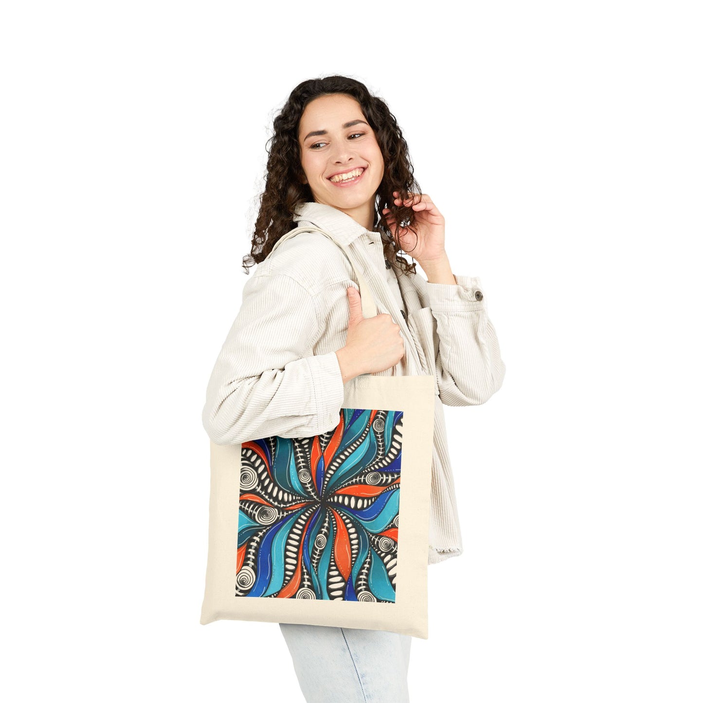 Wild Burst Cotton Canvas Tote Bag