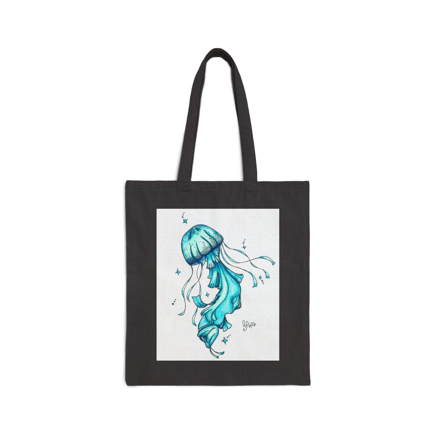 Dancing Jellyfish Cotton Canvas Tote Bag