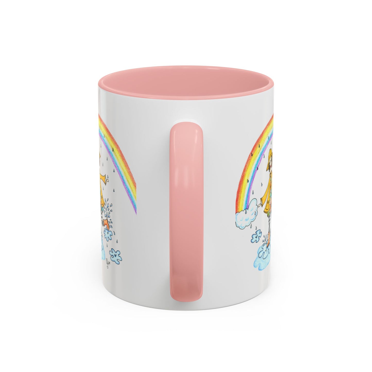 Dancing In The Rain Accent Coffee Mug (11, 15oz)