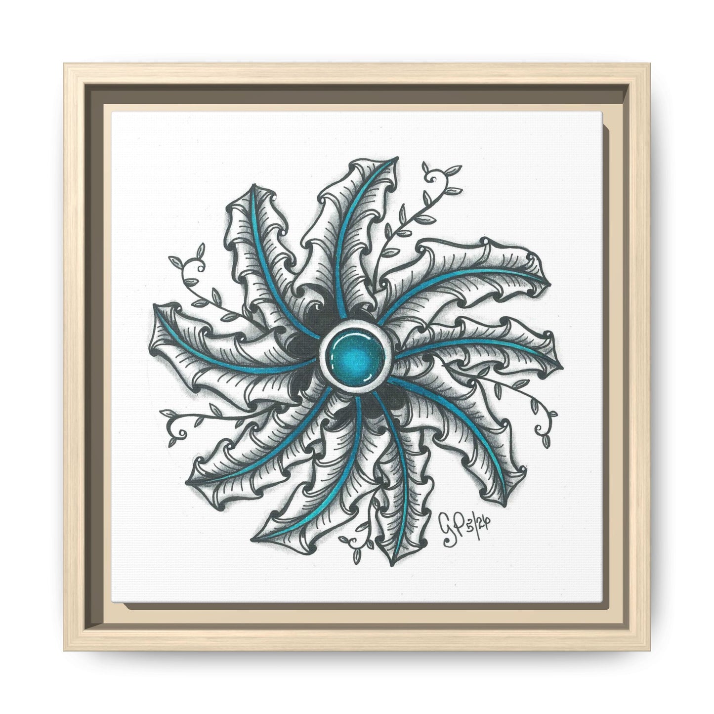Zen Design Matte Canvas, Framed (Multi-color)