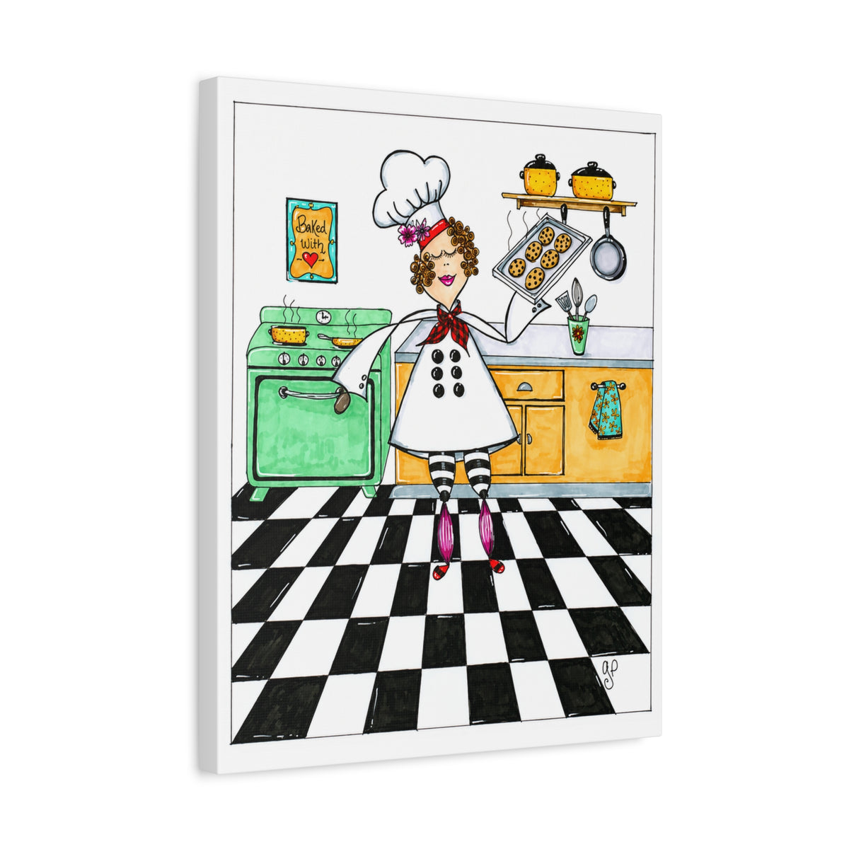 She Bakes! Matte Canvas, Stretched, 1.25"