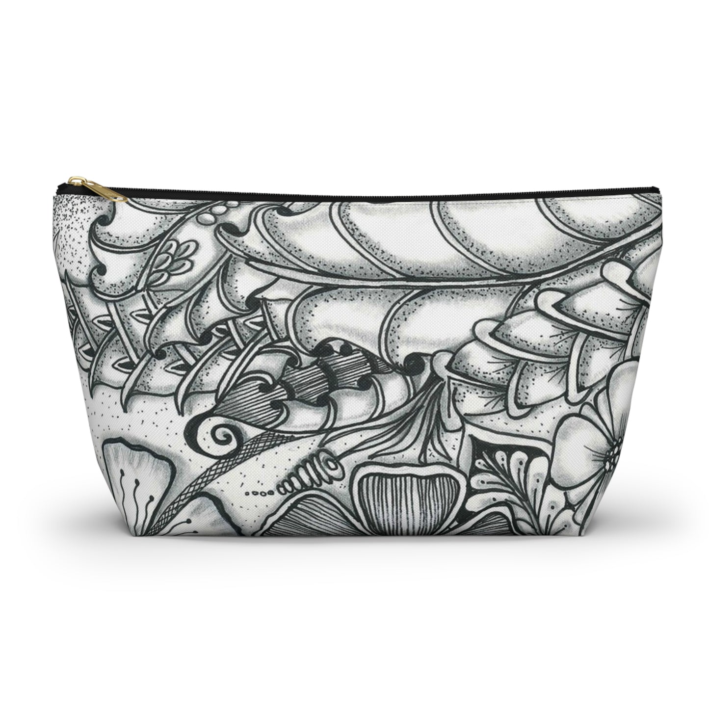 Zen Flowers Accessory Pouch w T-bottom