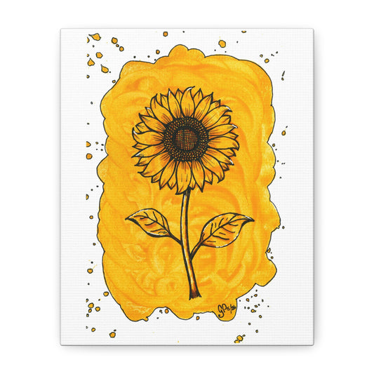 Sunflower Splash on Canvas