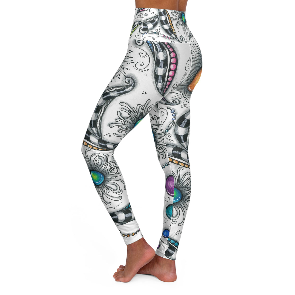 Zen Whimsy High Waisted Yoga Leggings