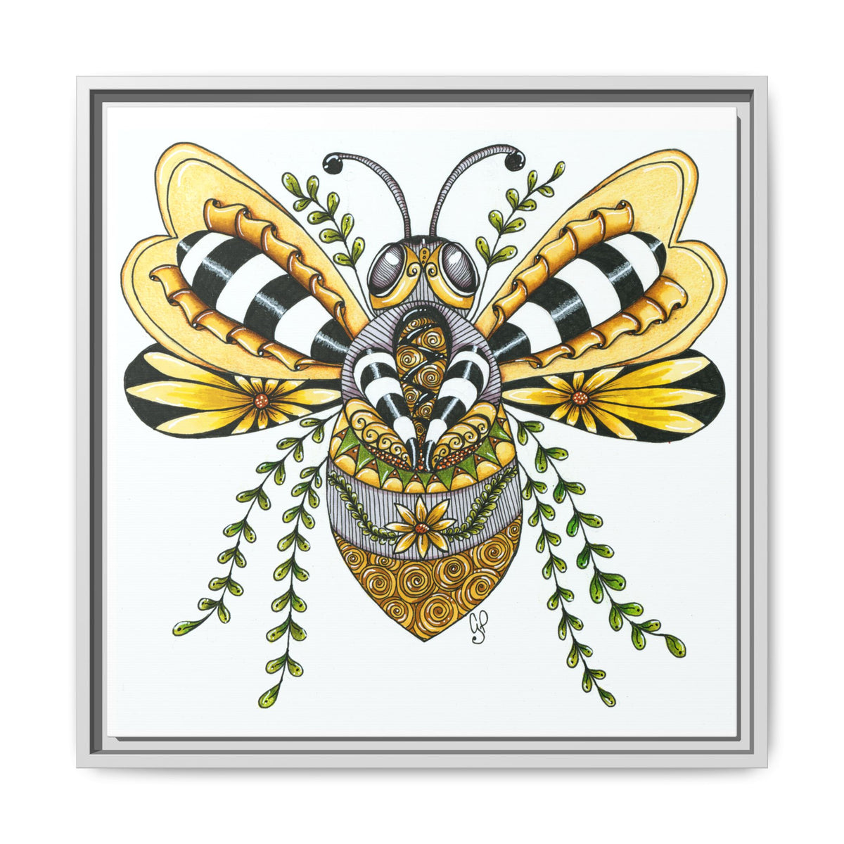 Queen Bee Matte Canvas, Framed (Multi-color)