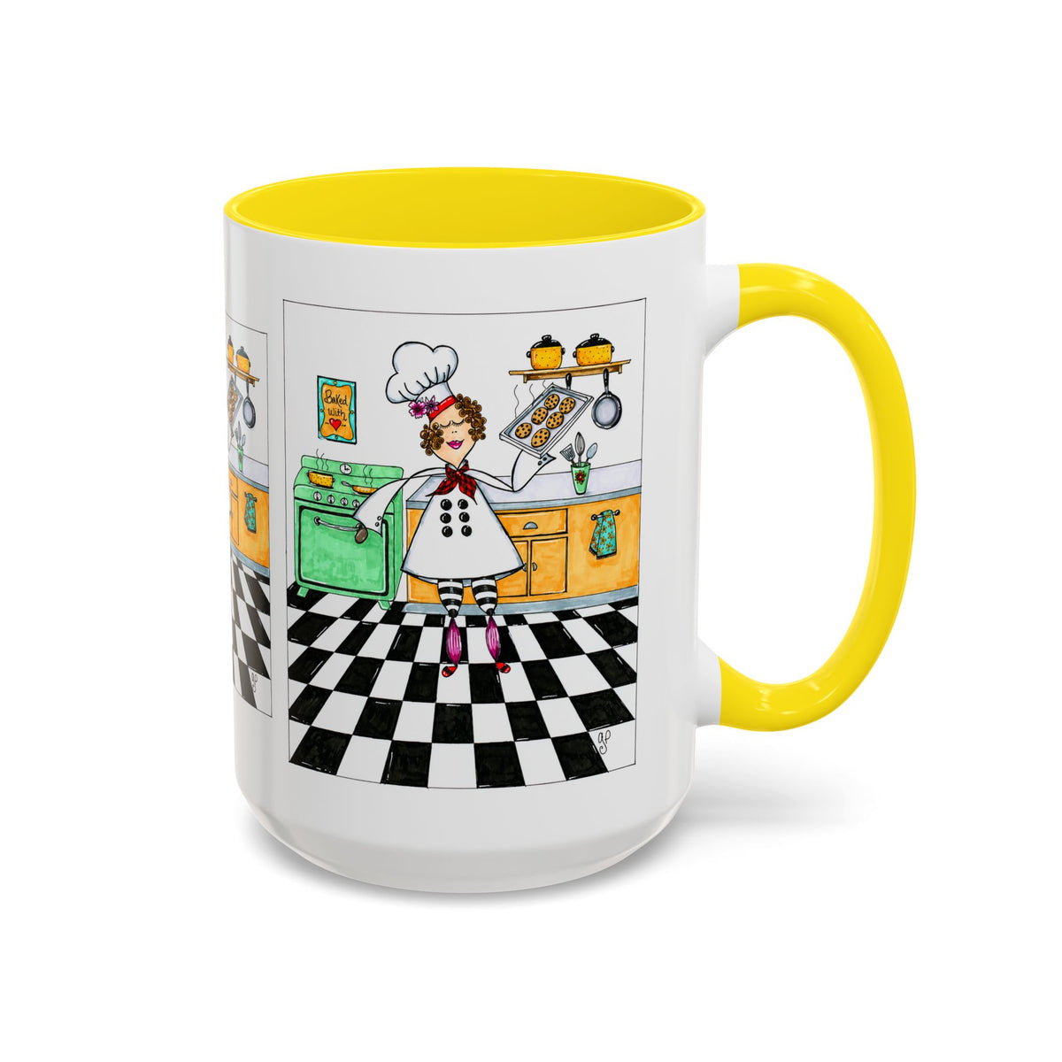 She Bakes! Accent Coffee Mug (11, 15oz)