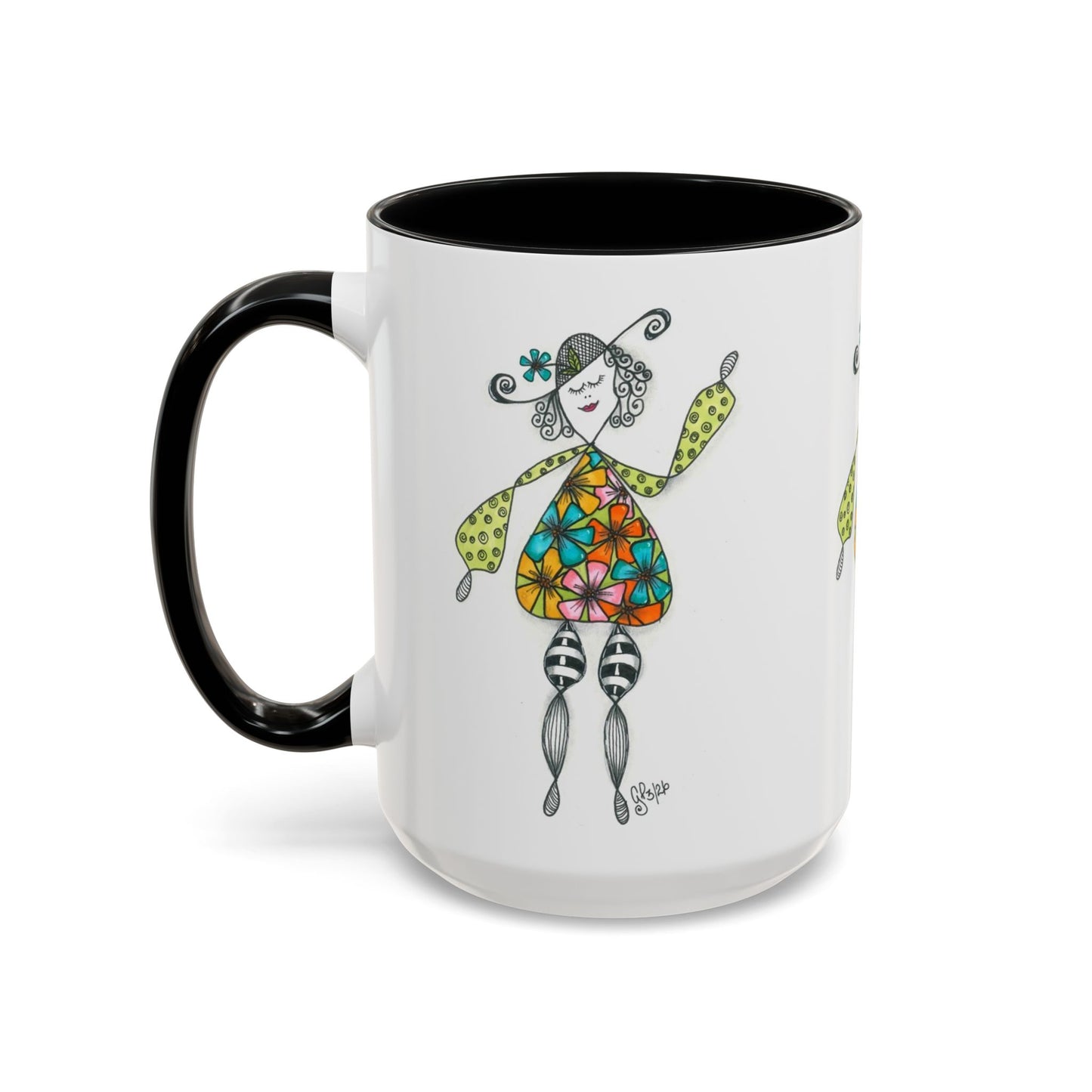 Carefree and Fancy Coffee Mug (11, 15oz)