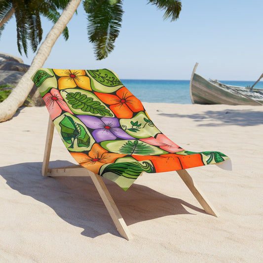 All-Over Flower Beach Towel