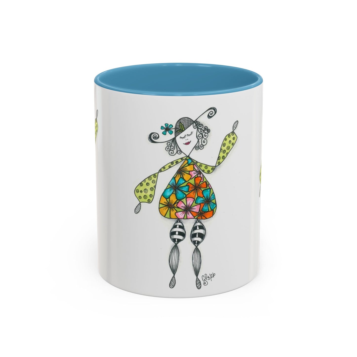 Carefree and Fancy Coffee Mug (11, 15oz)