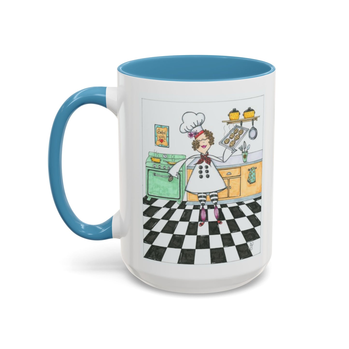 She Bakes! Accent Coffee Mug (11, 15oz)