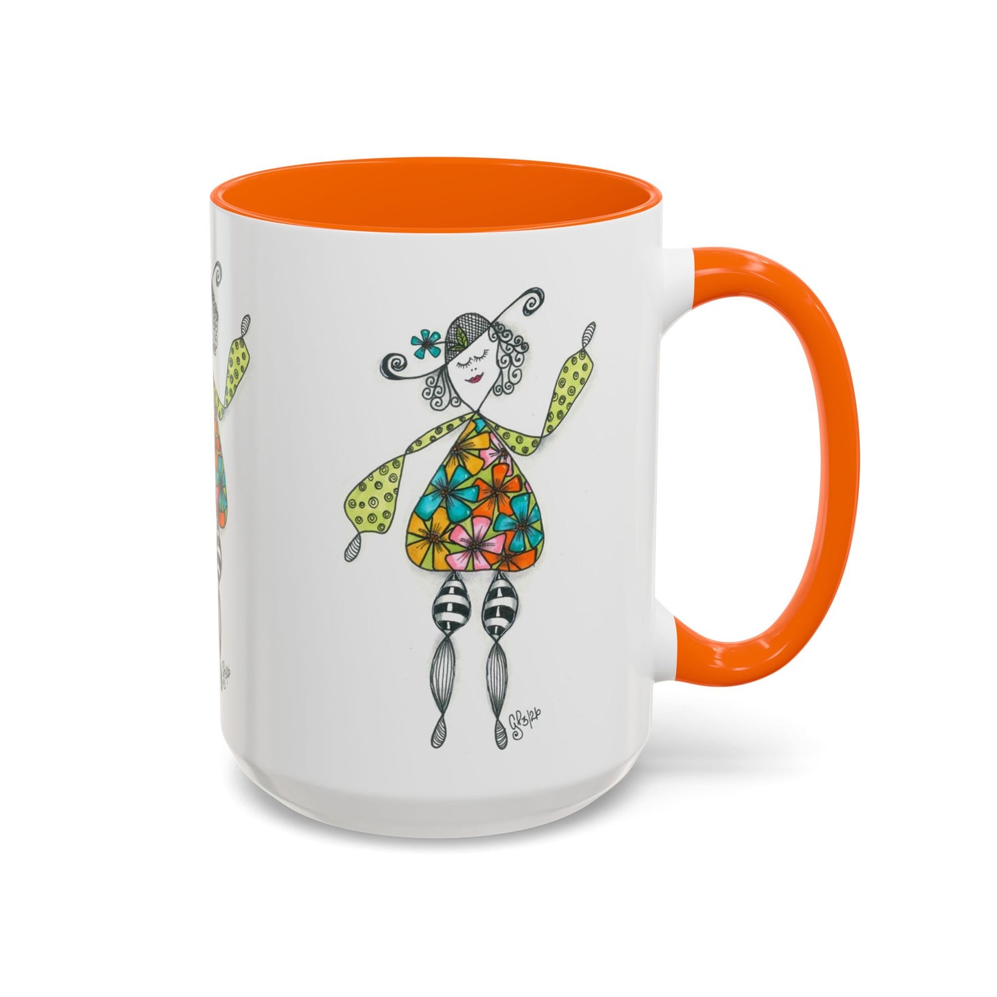 Carefree and Fancy Coffee Mug (11, 15oz)