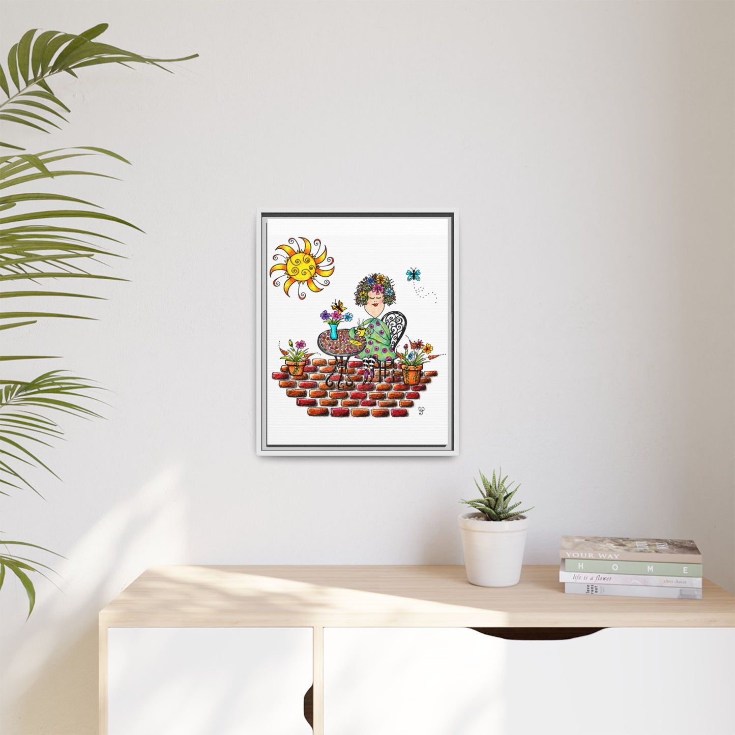 A Little Me Time Matte Canvas, Framed