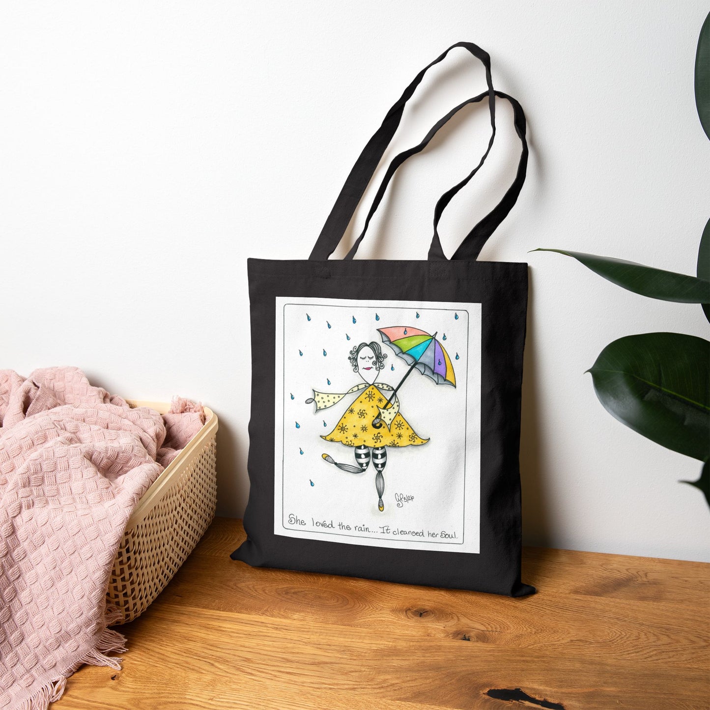 The Rain Cleansed Her Soul Cotton Canvas Tote Bag