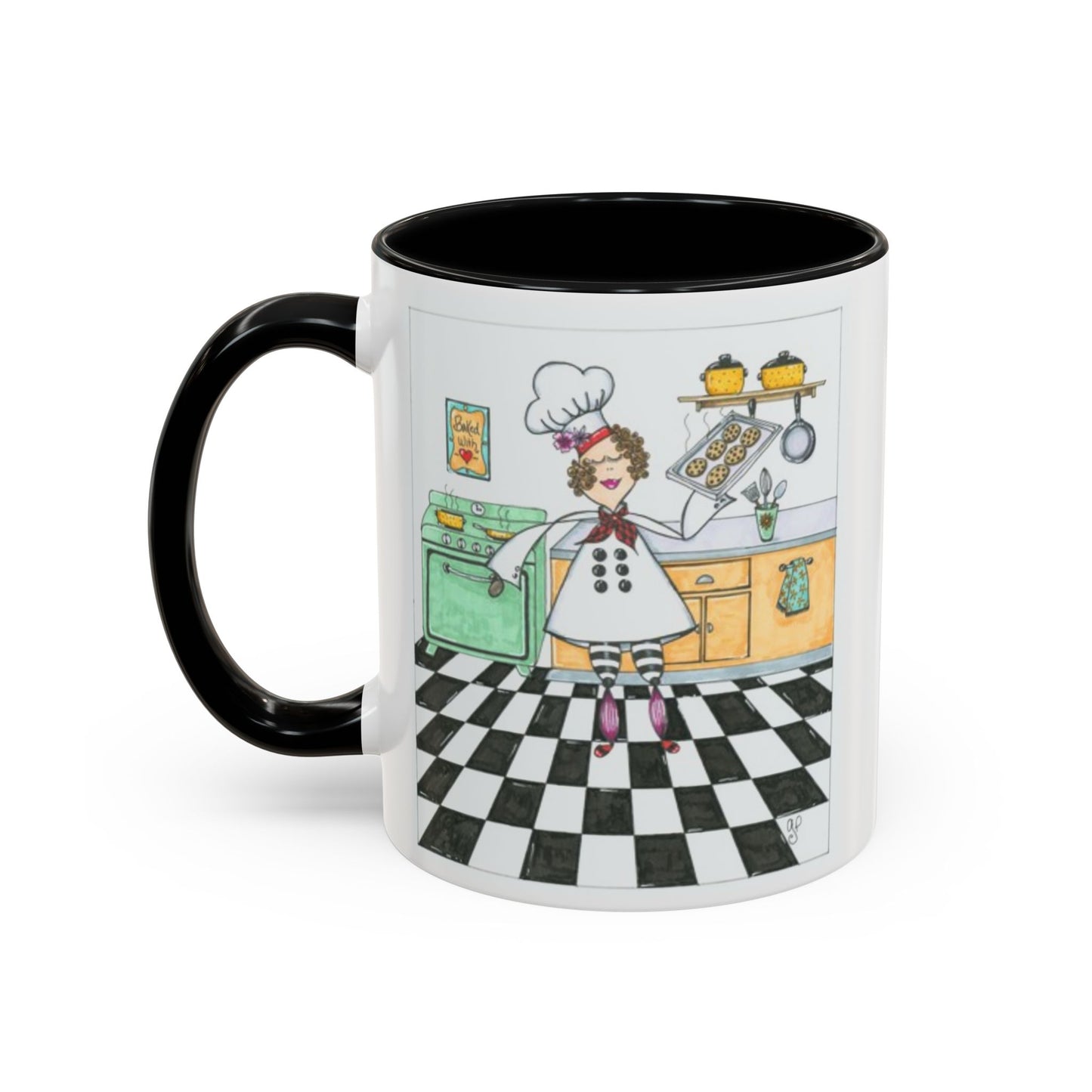 She Bakes! Accent Coffee Mug (11, 15oz)
