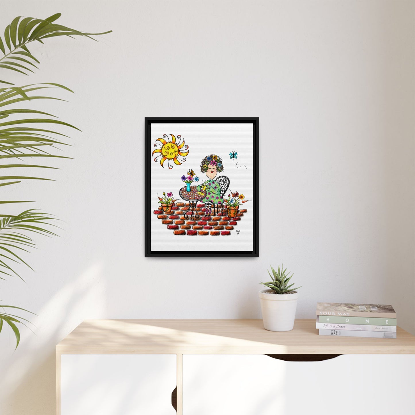 A Little Me Time Matte Canvas, Framed