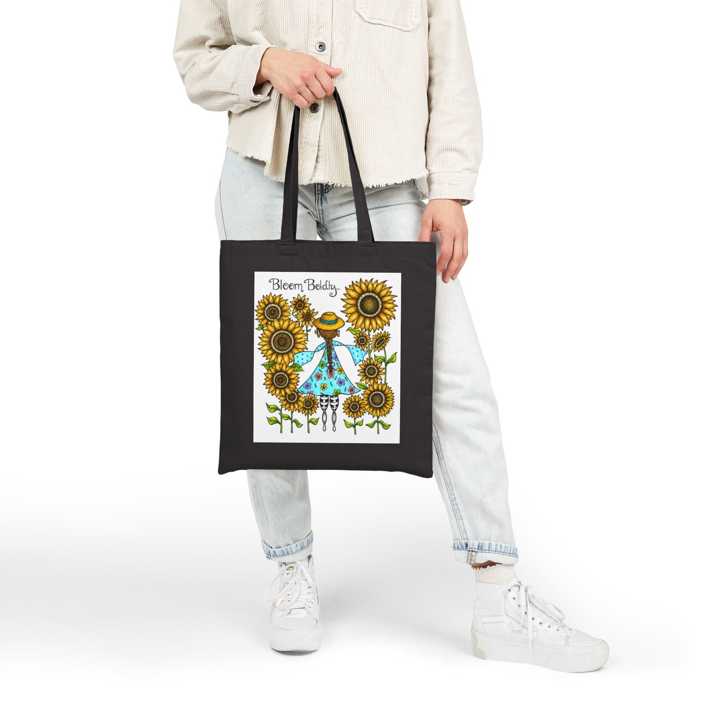 Bloom Boldly Cotton Canvas Tote Bag