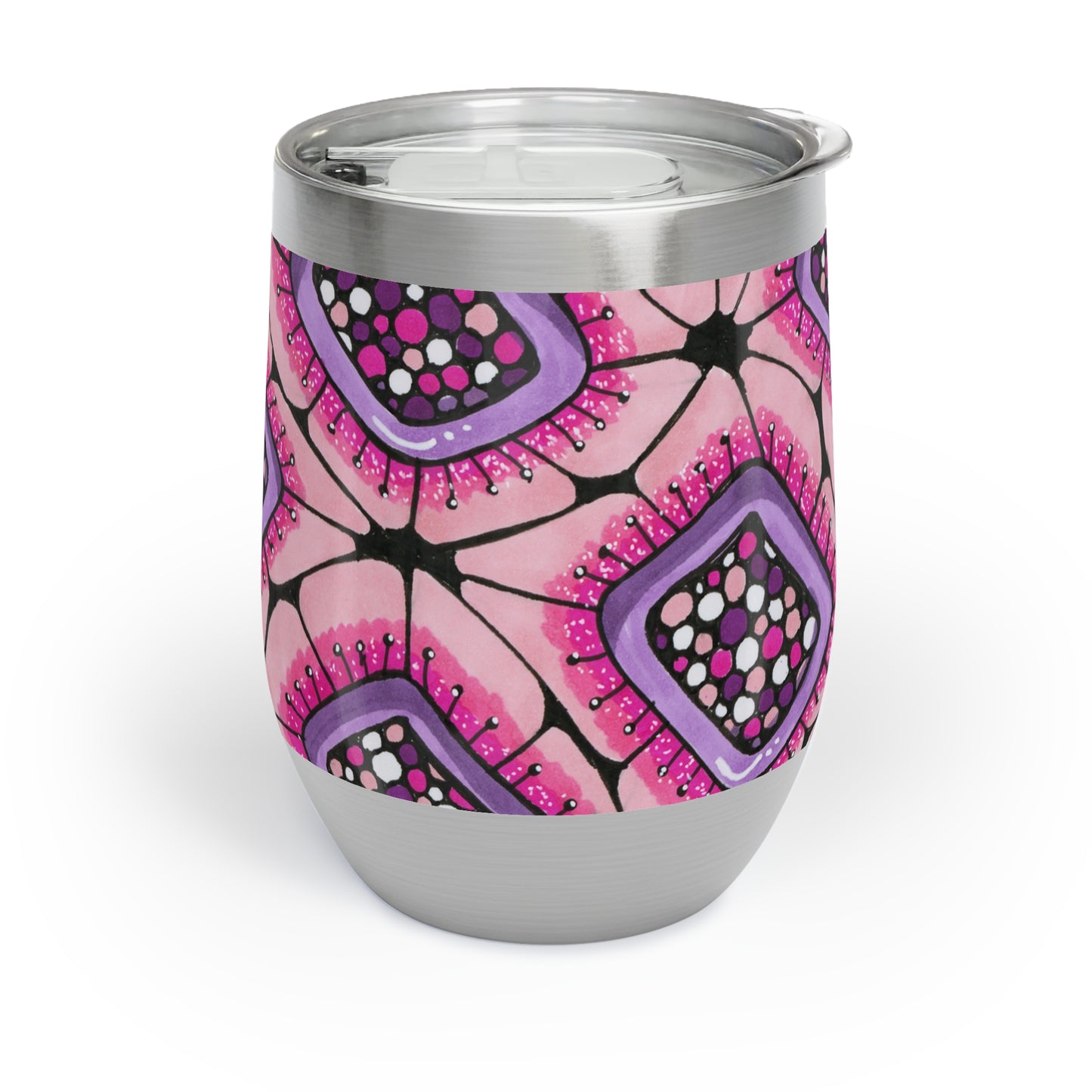 Punchy Pink Chill Wine Tumbler 12 oz.