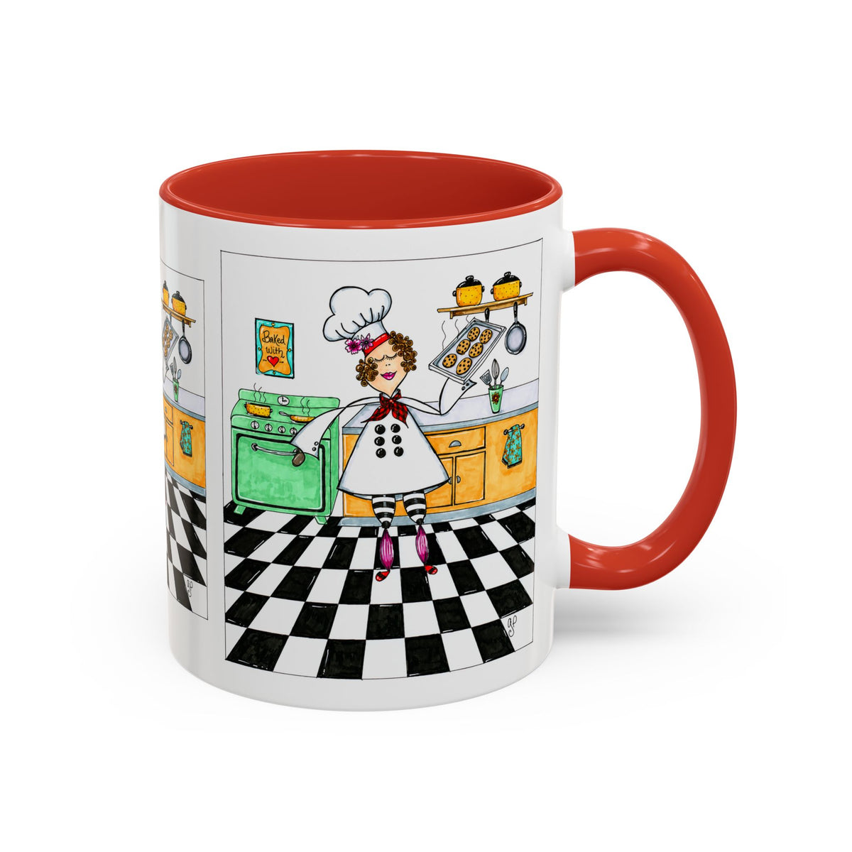 She Bakes! Accent Coffee Mug (11, 15oz)
