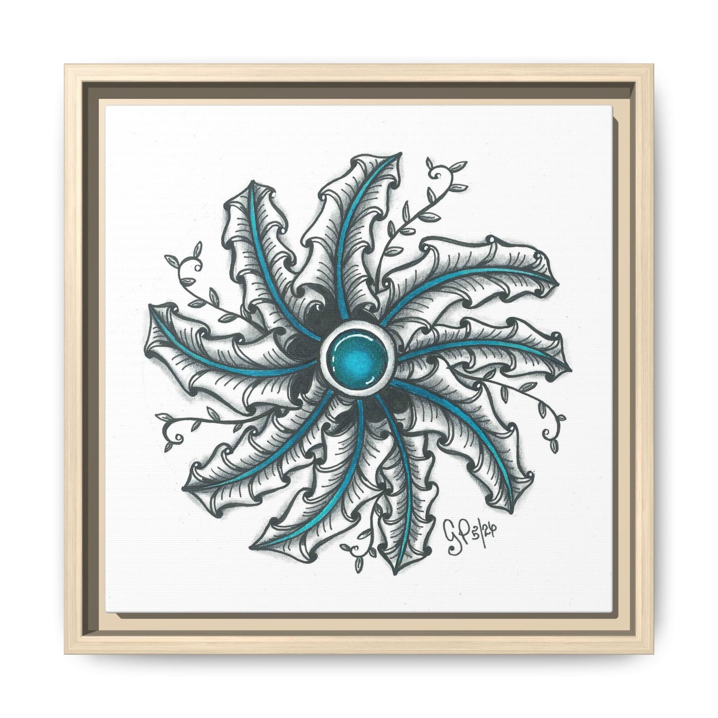 Zen Design Matte Canvas, Framed (Multi-color)