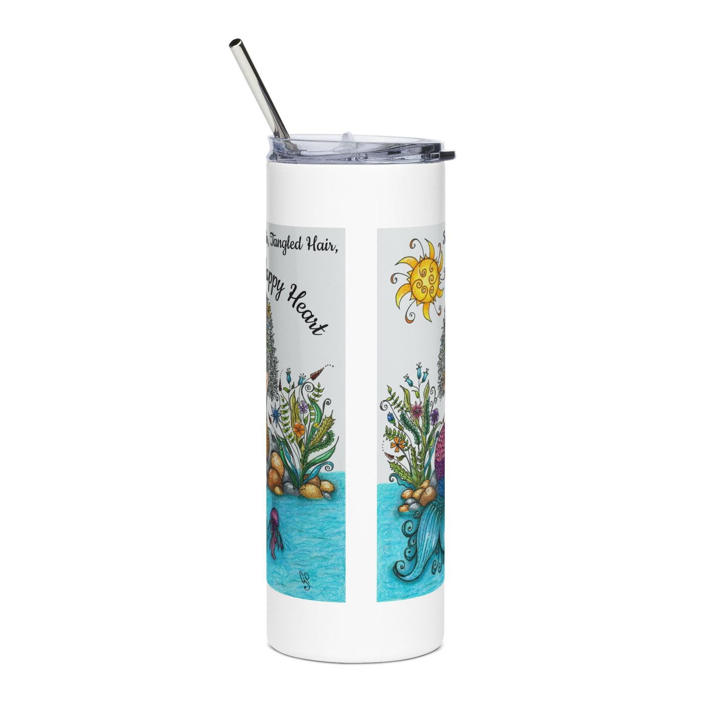 Stainless Steel Tumbler, With Straw 20oz