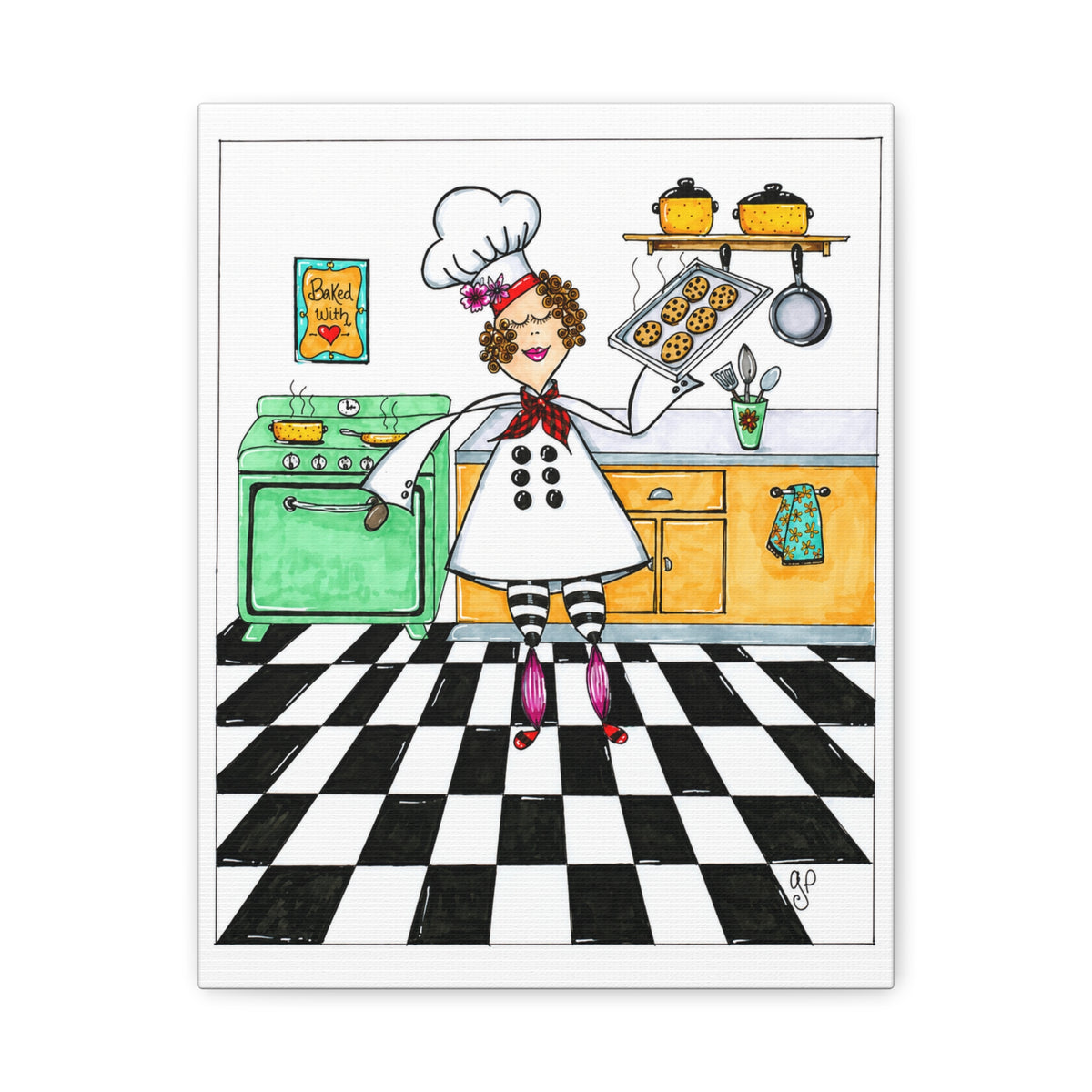 She Bakes! Matte Canvas, Stretched, 1.25"