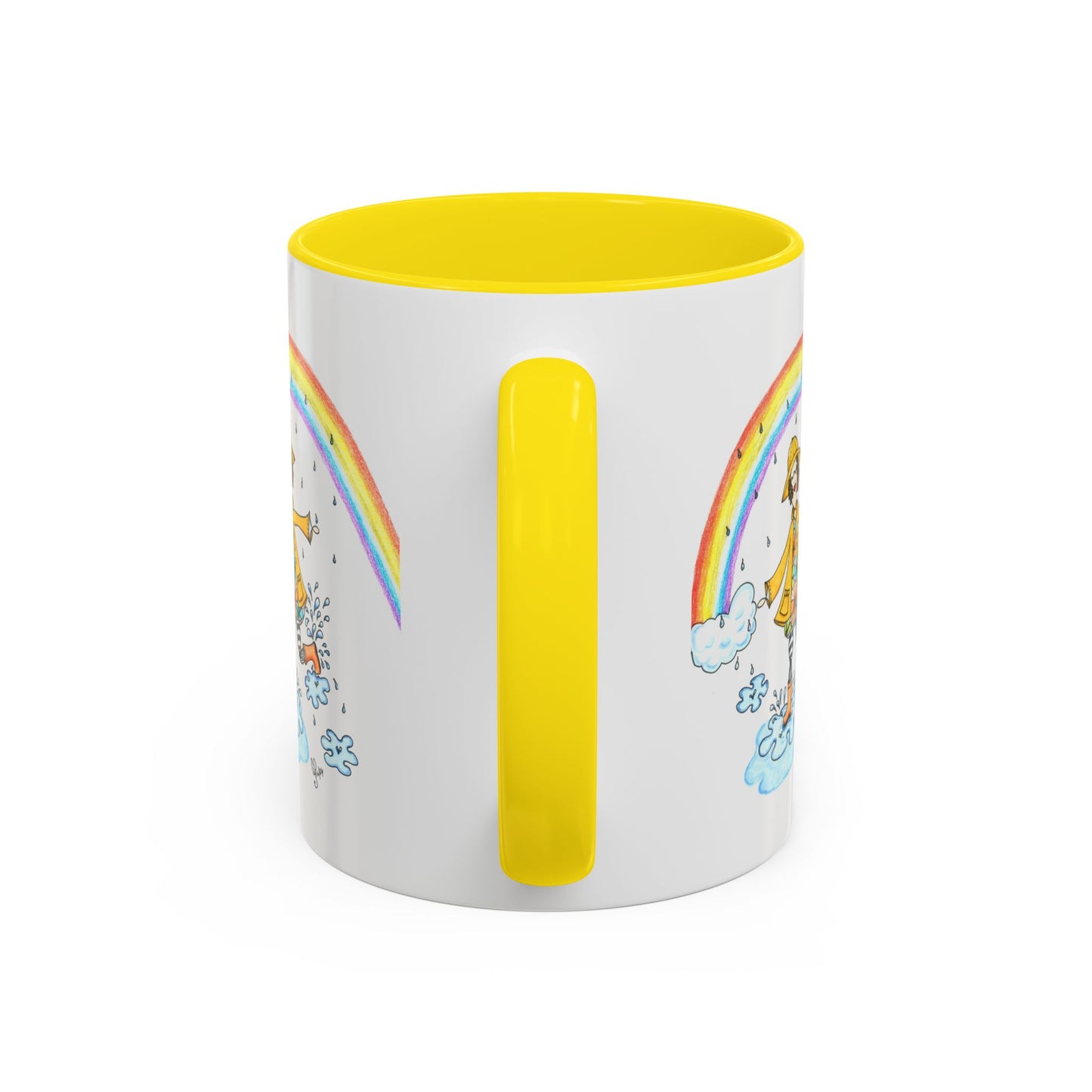 Dancing In The Rain Accent Coffee Mug (11, 15oz)