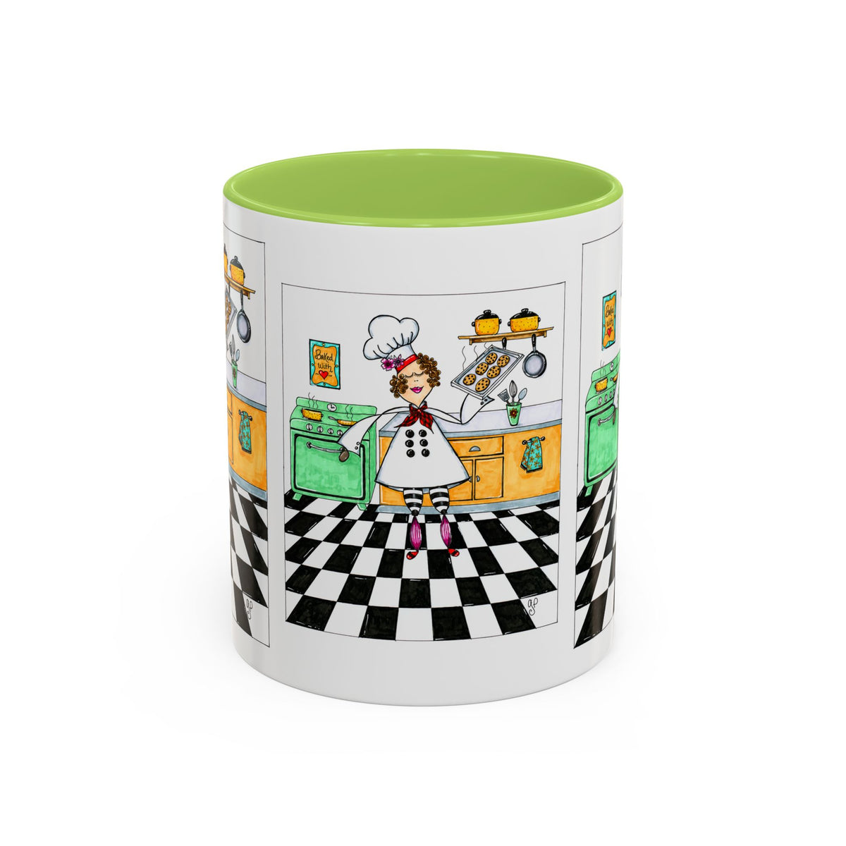 She Bakes! Accent Coffee Mug (11, 15oz)