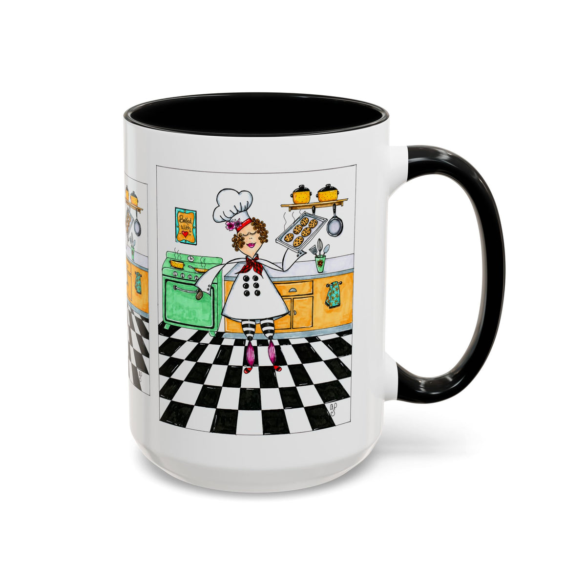 She Bakes! Accent Coffee Mug (11, 15oz)