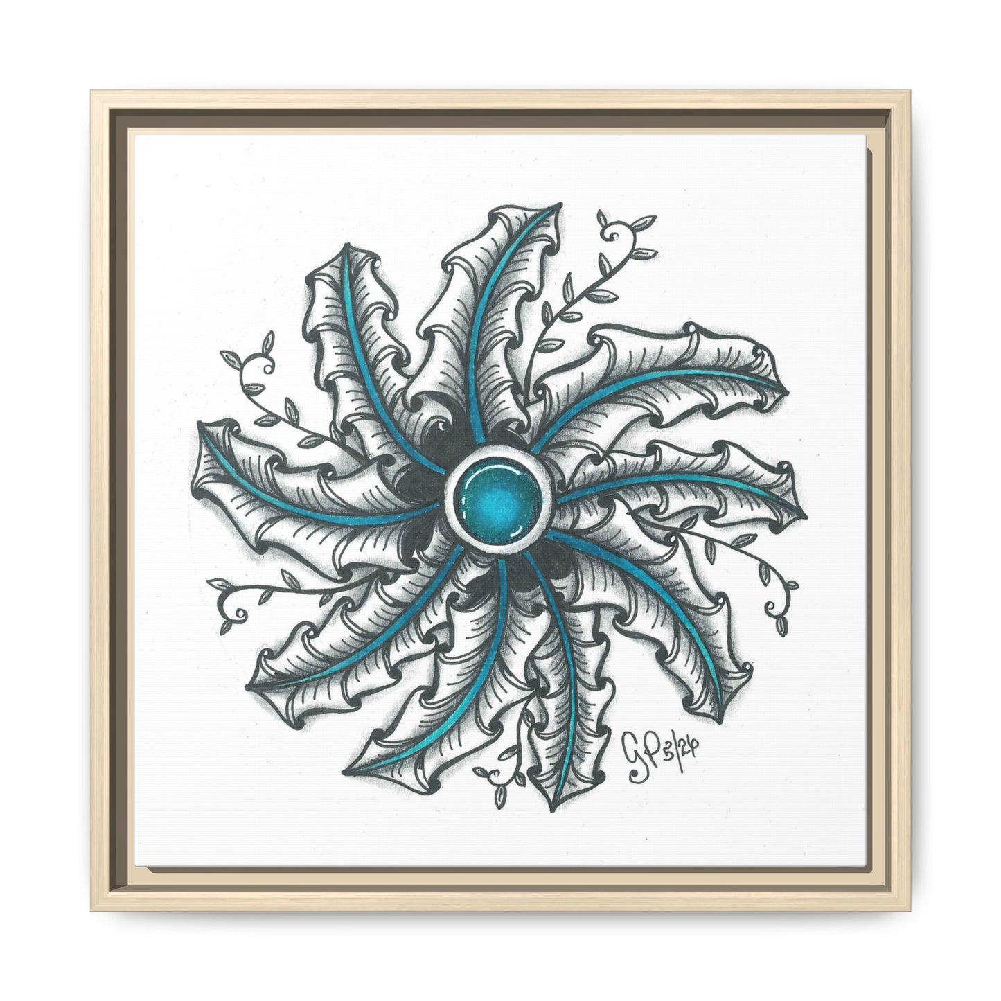 Zen Design Matte Canvas, Framed (Multi-color)