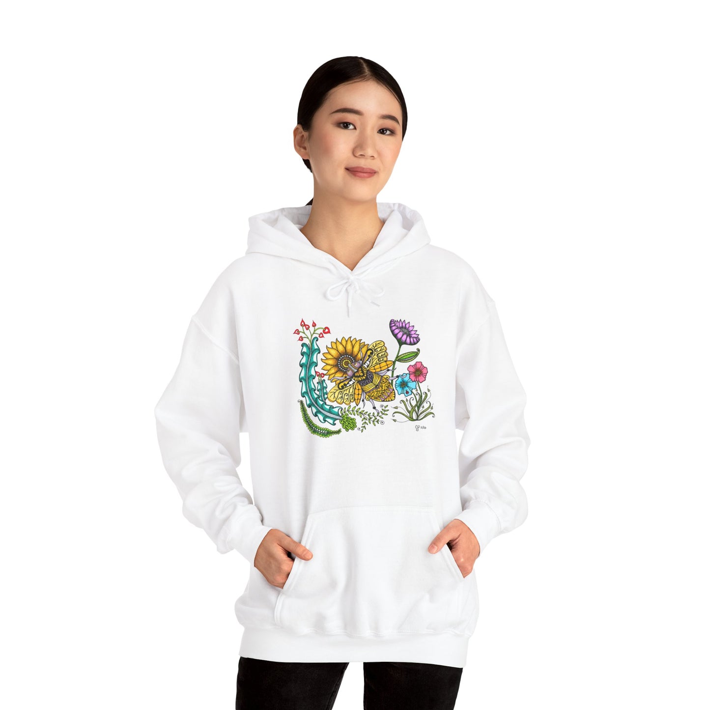 Boho Bumblebee Heavy Blend™ Hooded Sweatshirt
