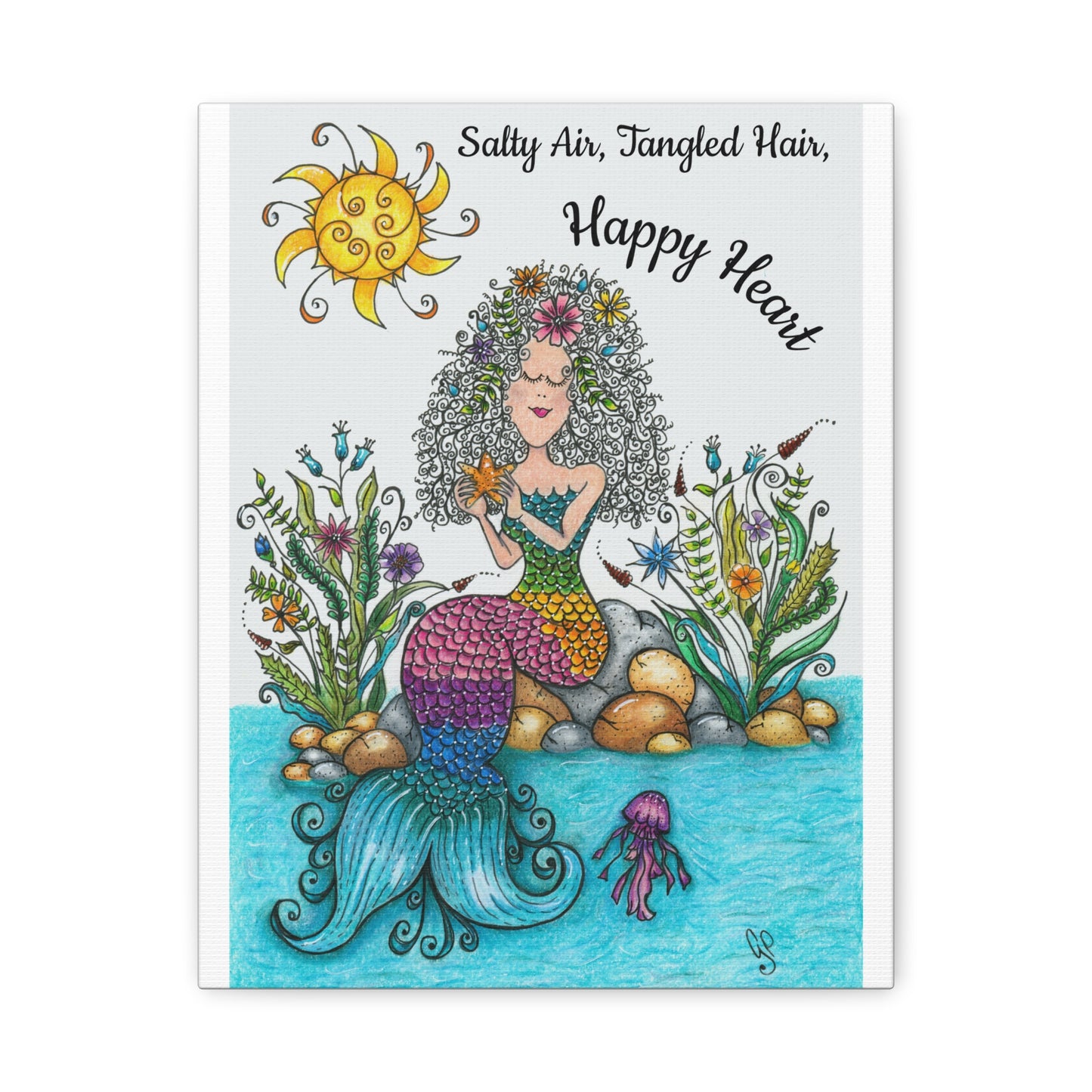 Mermaid Matte Canvas, Stretched, 1.25"