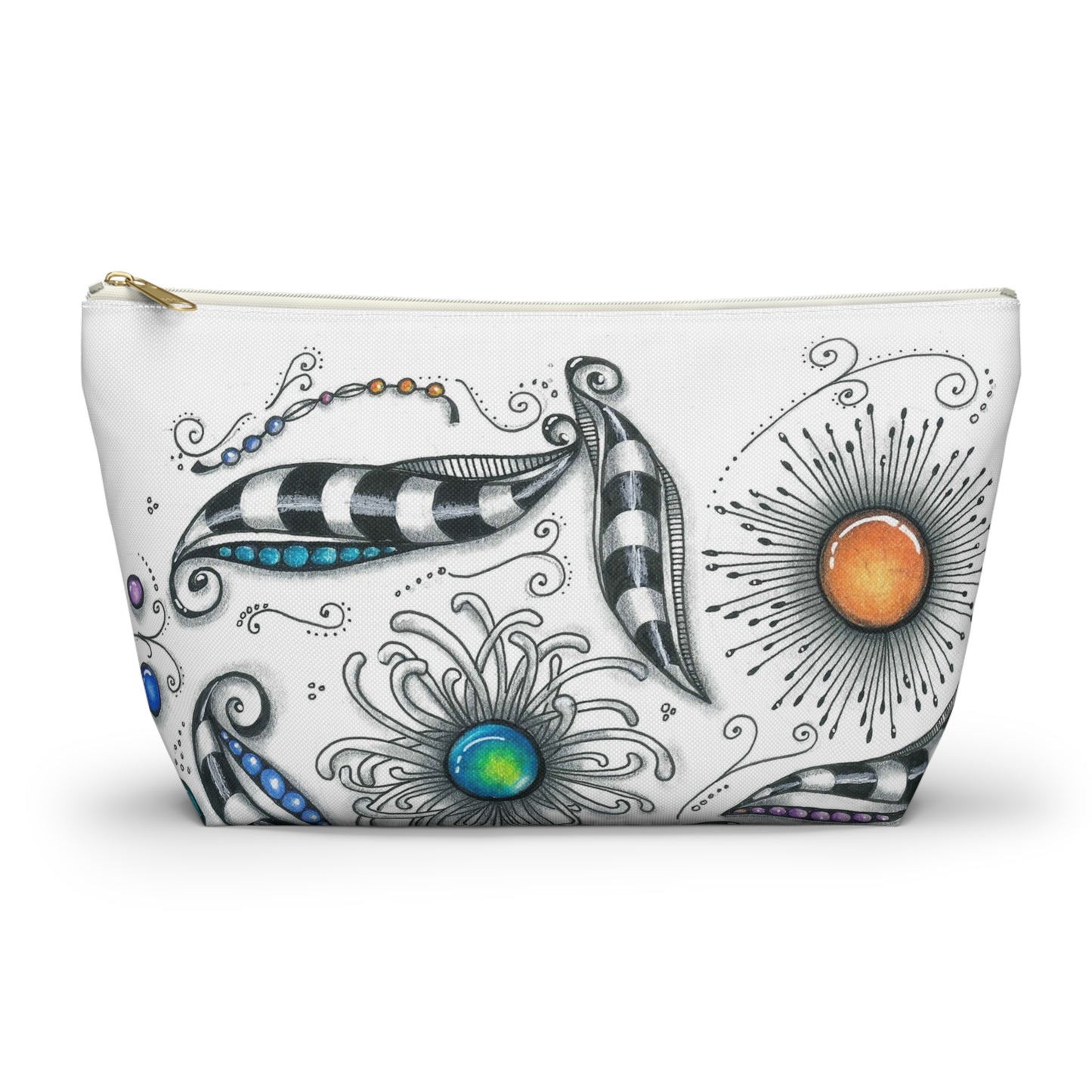 Whimsical Zen Accessory Pouch w T-bottom