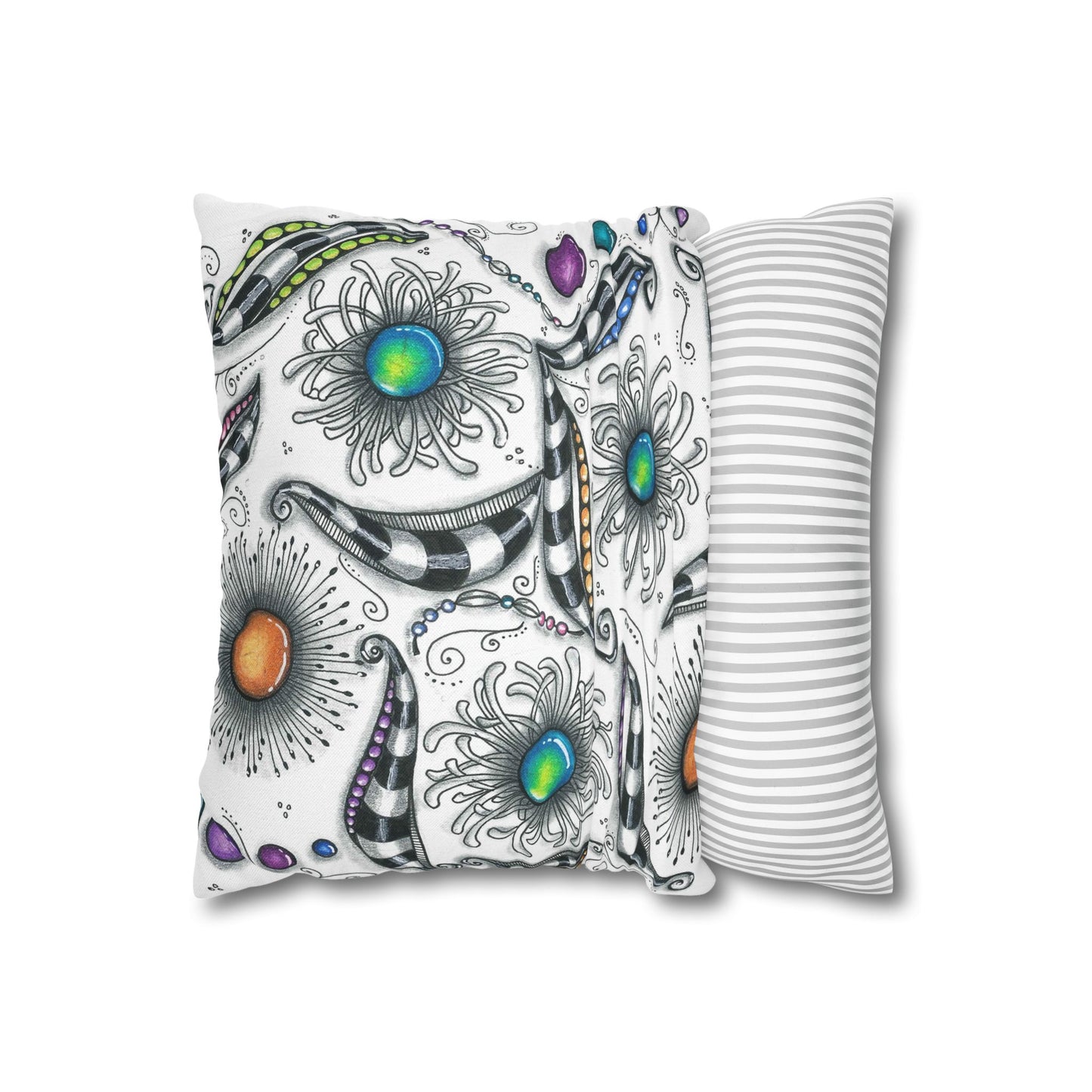 Zen Whimsy Spun Polyester Square Pillowcase