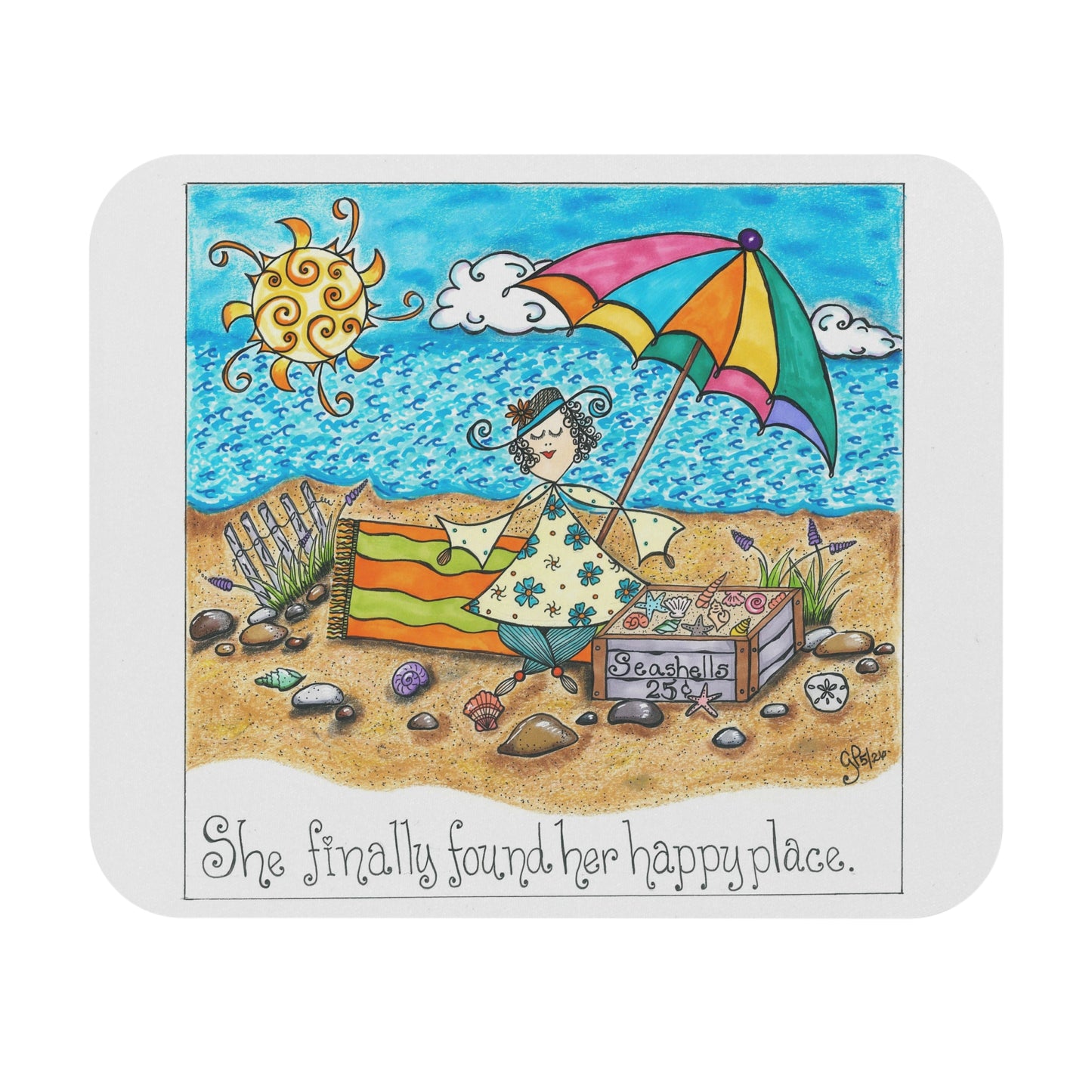 Happy Place Mouse Pad (Rectangle)