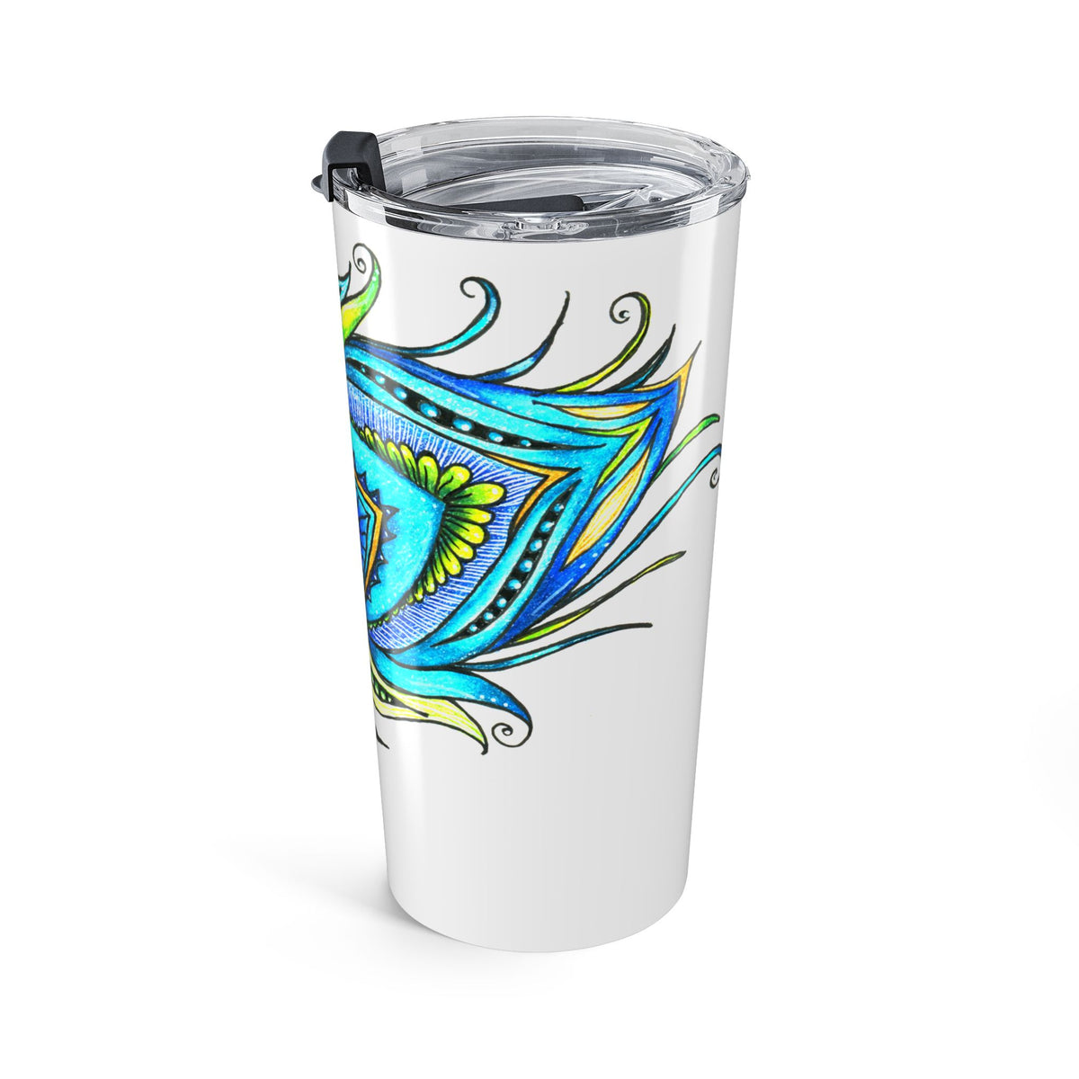 Peacock Feather Tumbler 20oz