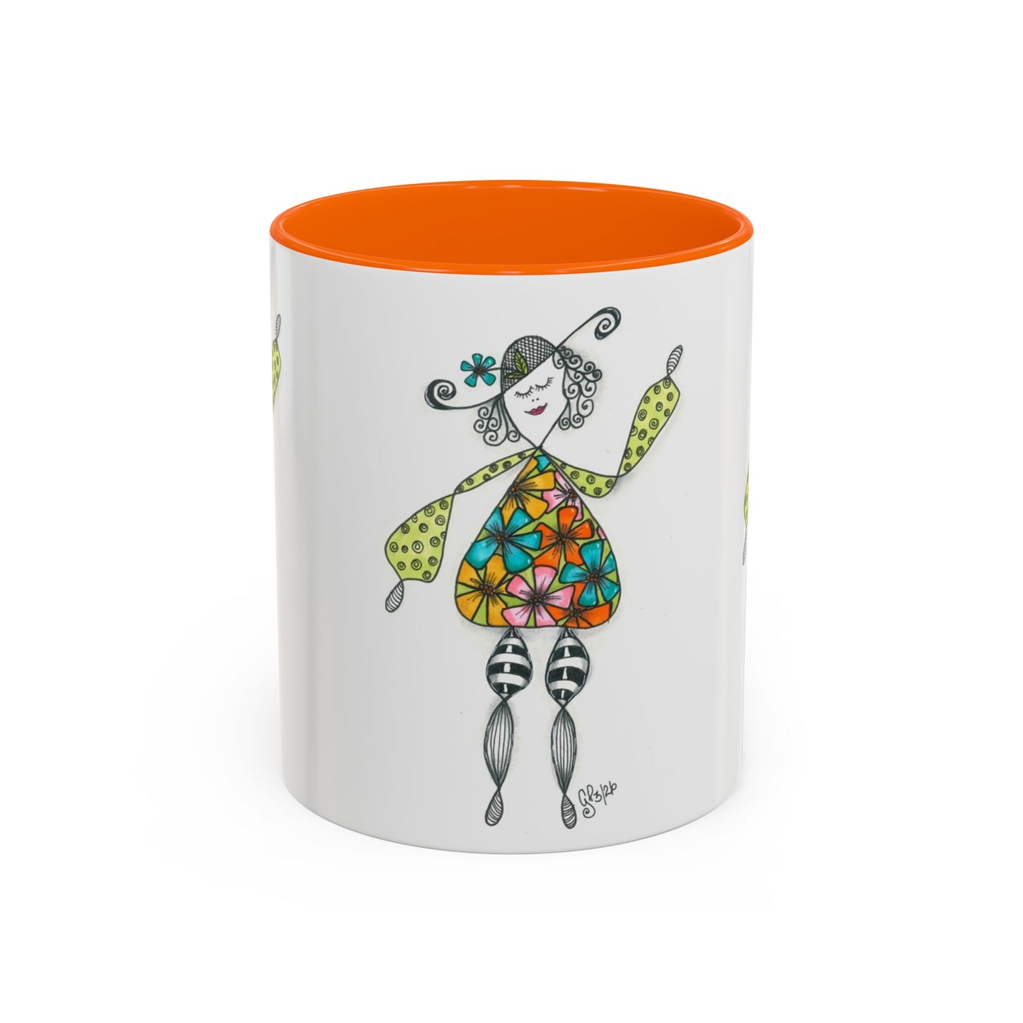 Carefree and Fancy Coffee Mug (11, 15oz)