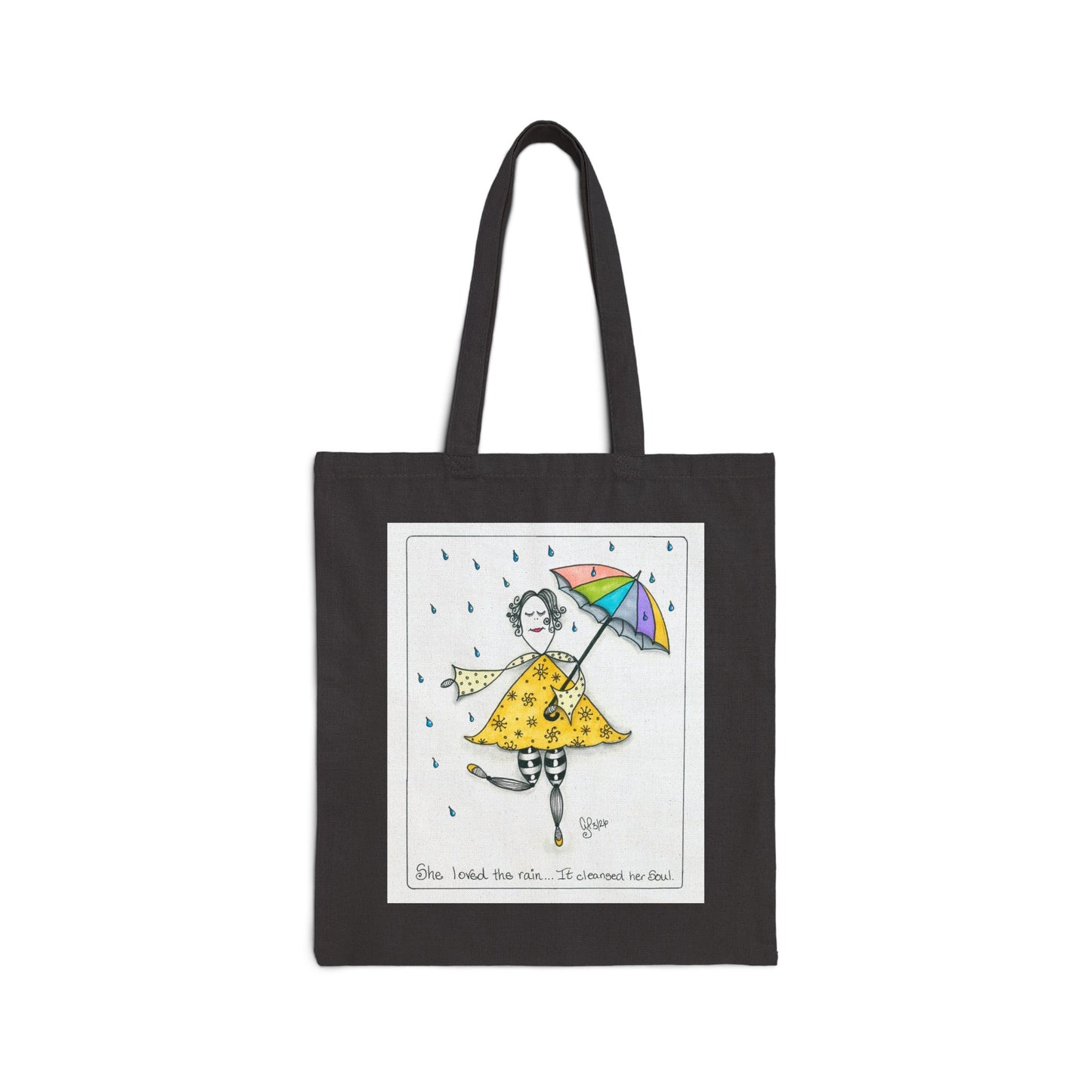 The Rain Cleansed Her Soul Cotton Canvas Tote Bag