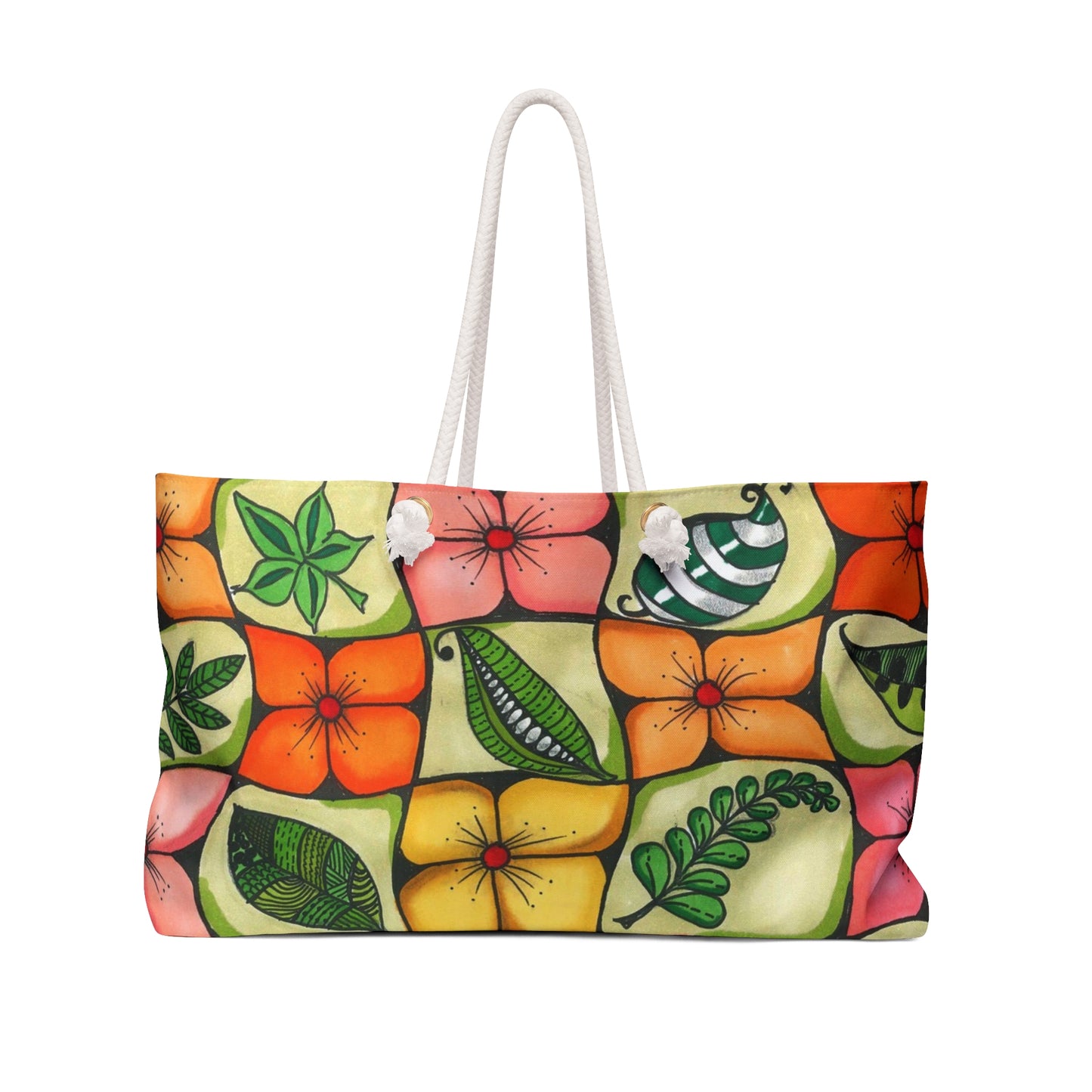 All-Over Flower Weekender Bag