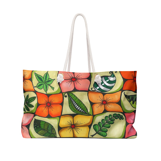 All-Over Flower Weekender Bag