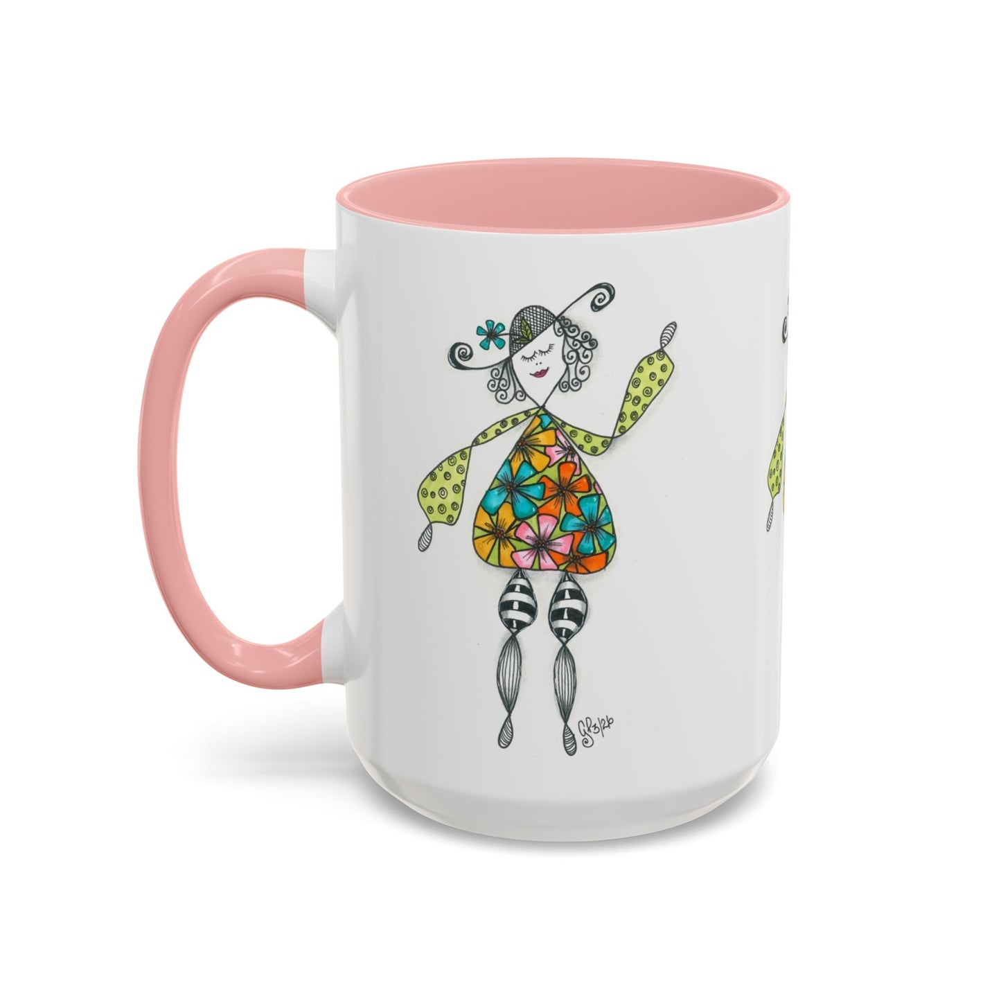 Carefree and Fancy Coffee Mug (11, 15oz)