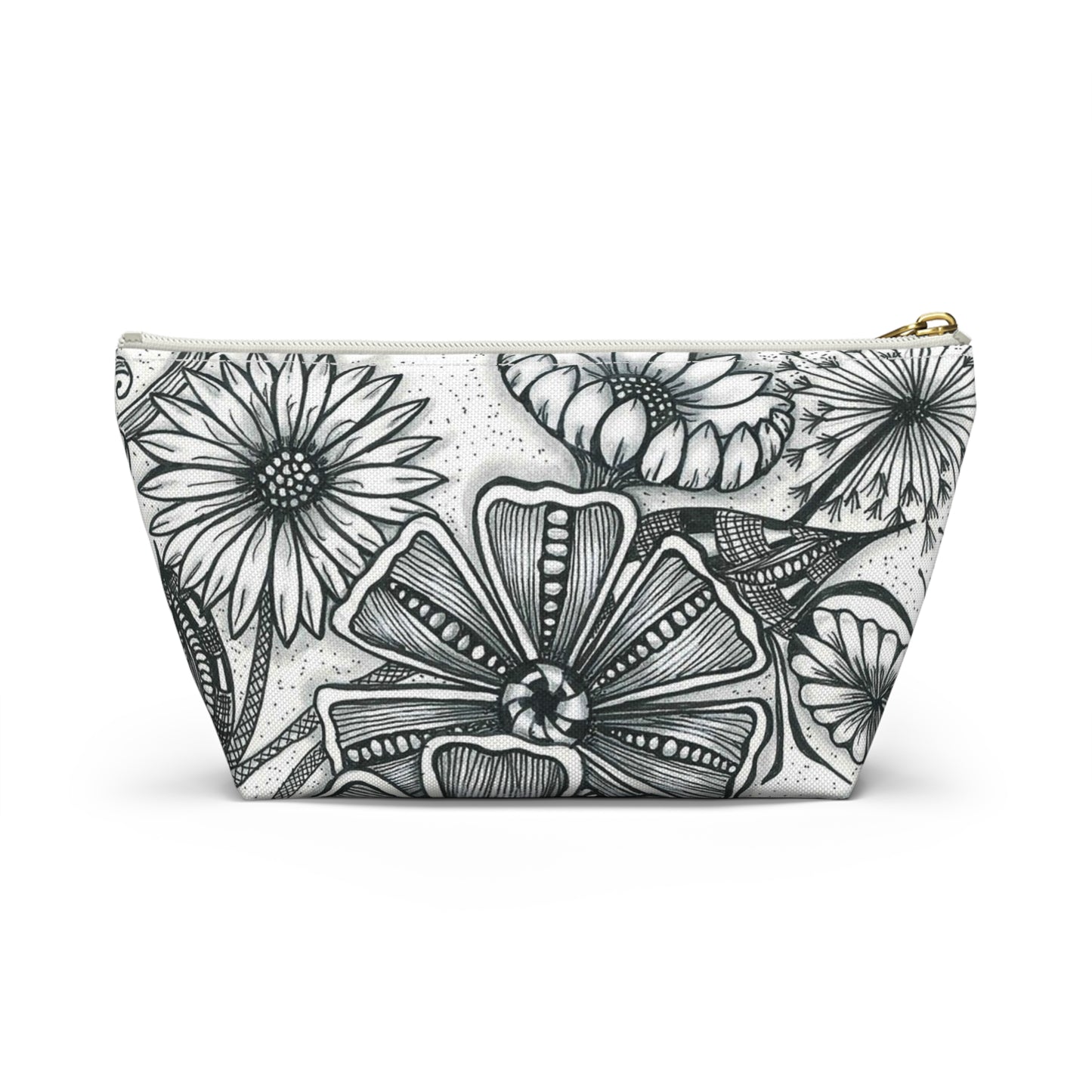 Zen Flowers Accessory Pouch w T-bottom