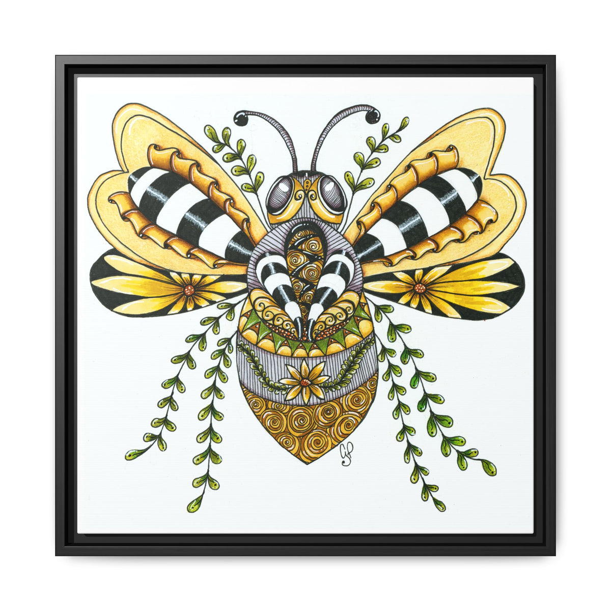 Queen Bee Matte Canvas, Framed (Multi-color)